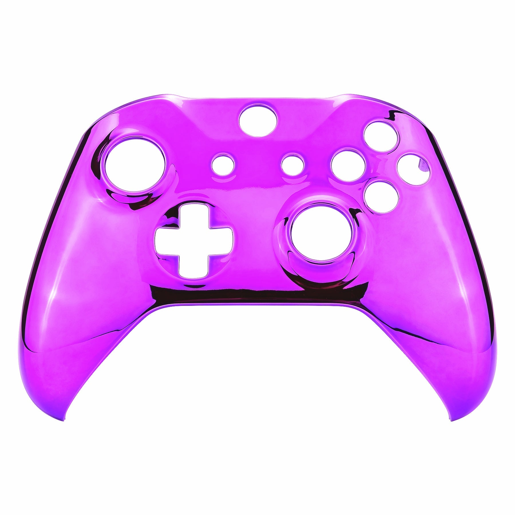 eXtremeRate Replacement Front Housing Shell for Xbox One X & S Controller  (Model 1708) - Chrome Purple