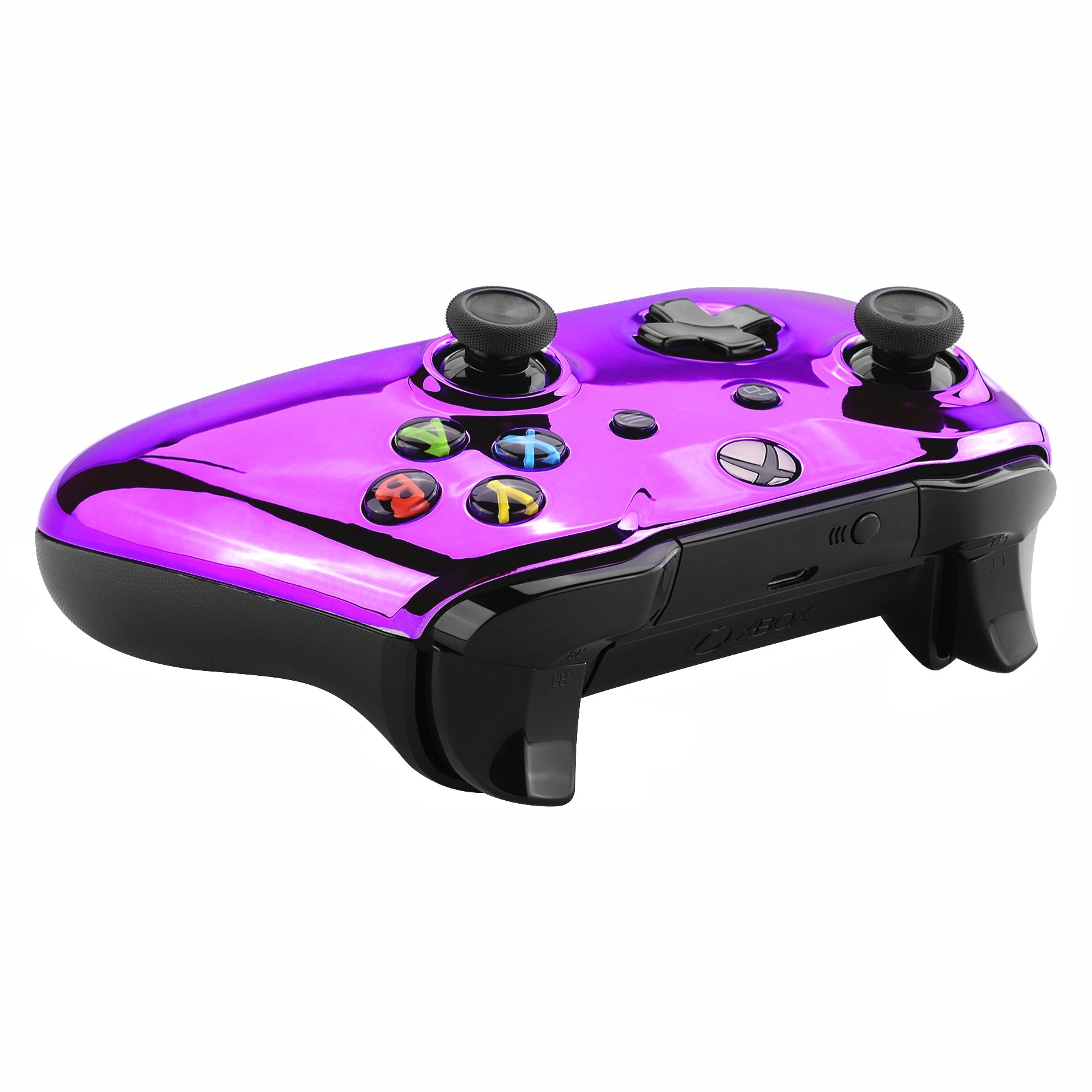 eXtremeRate Replacement Front Housing Shell for Xbox One X & S Controller  (Model 1708) - Chrome Purple