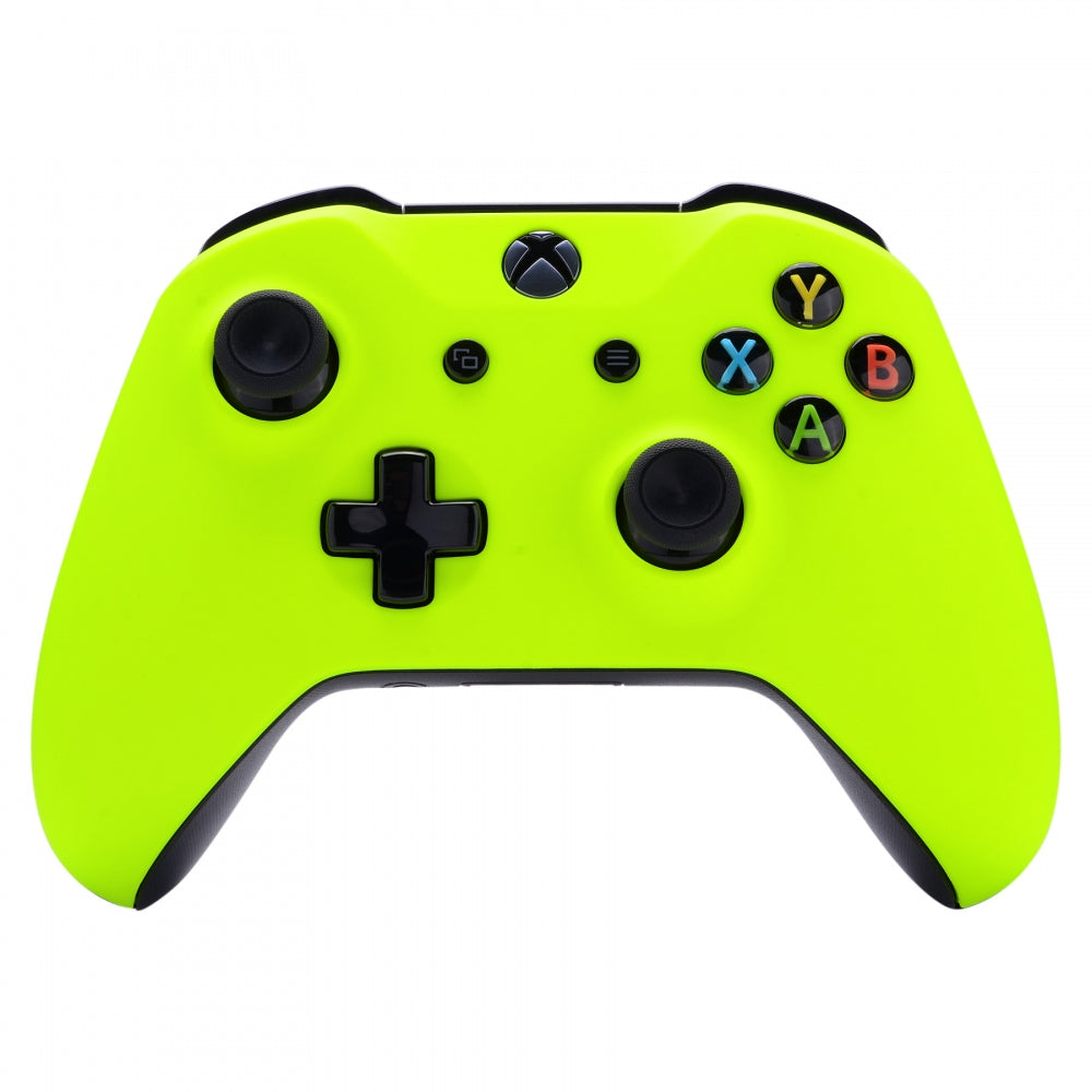 eXtremeRate Retail Lime Yellow Soft Touch Top Housing Shell Faceplate for Xbox One S X Game Controller - SXOFP17