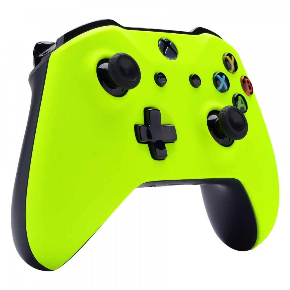 eXtremeRate Retail Lime Yellow Soft Touch Top Housing Shell Faceplate for Xbox One S X Game Controller - SXOFP17