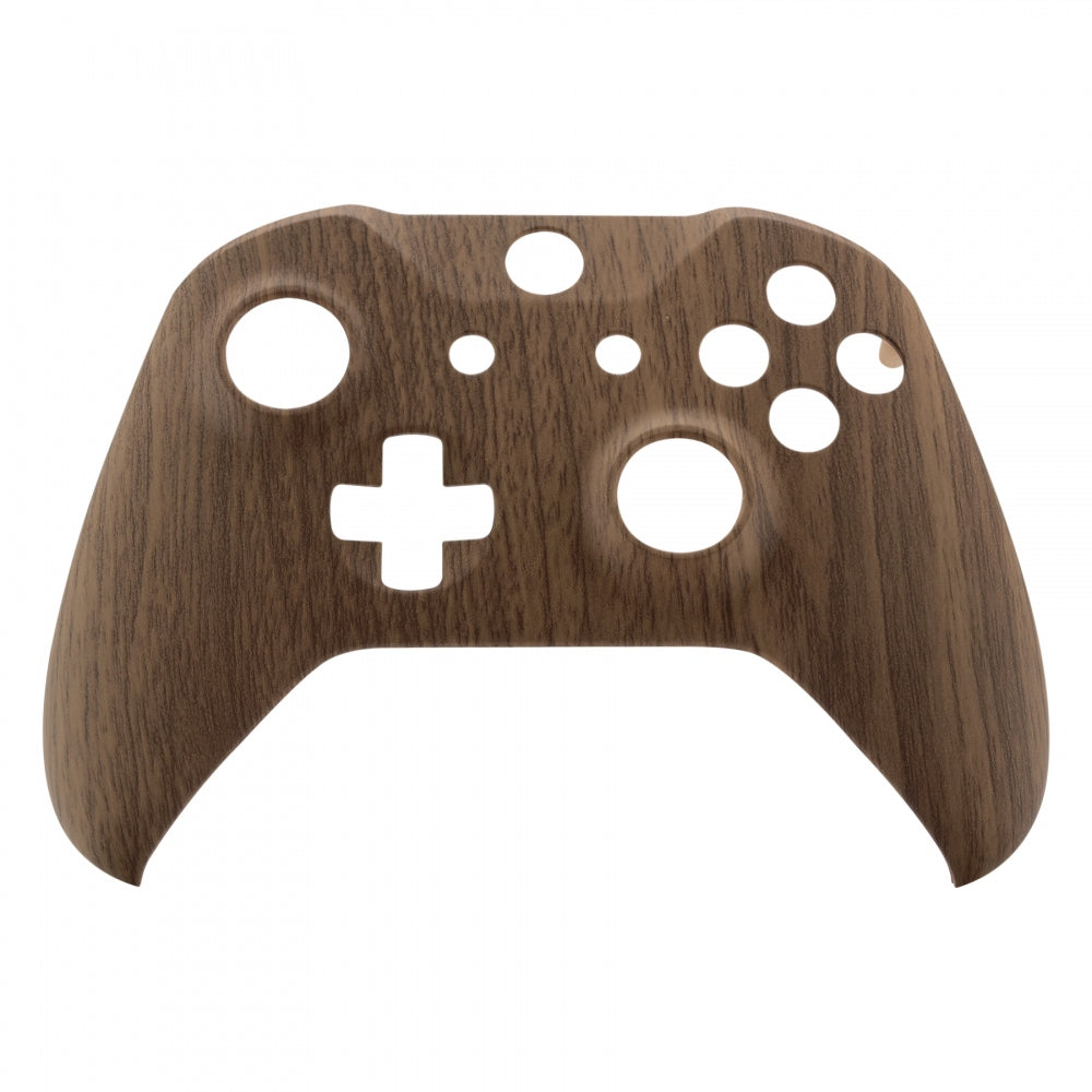 eXtremeRate Retail Custom Wood Grain Soft Touch Top Housing Shell for Xbox One X & One S Controller - SXOFS01