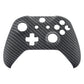 eXtremeRate Retail Black Silver Carbon Fiber Faceplate Cover for Xbox One Wireless Controller 1708, Soft Touch Custom Front Housing Shell Case for Xbox One X & One S Controller - Controller NOT Included - SXOFS05