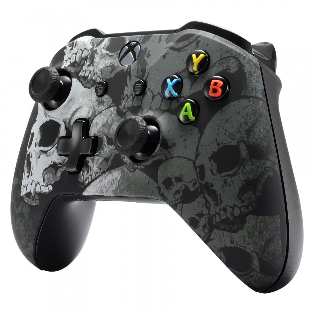 eXtremeRate Replacement Front Housing Shell for Xbox One X & S Controller  (Model 1708) - Lonely Skull