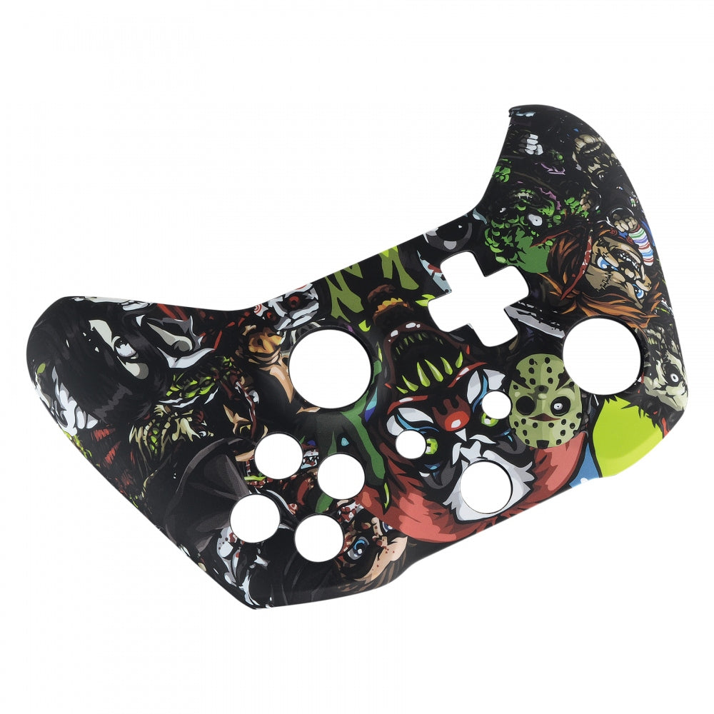 eXtremeRate Retail Scary Party Bomb Faceplate Cover Soft Touch Front Housing Shell Comfortable Soft Grip Replacement Kit for Xbox One X & One S Controller - SXOFT11X