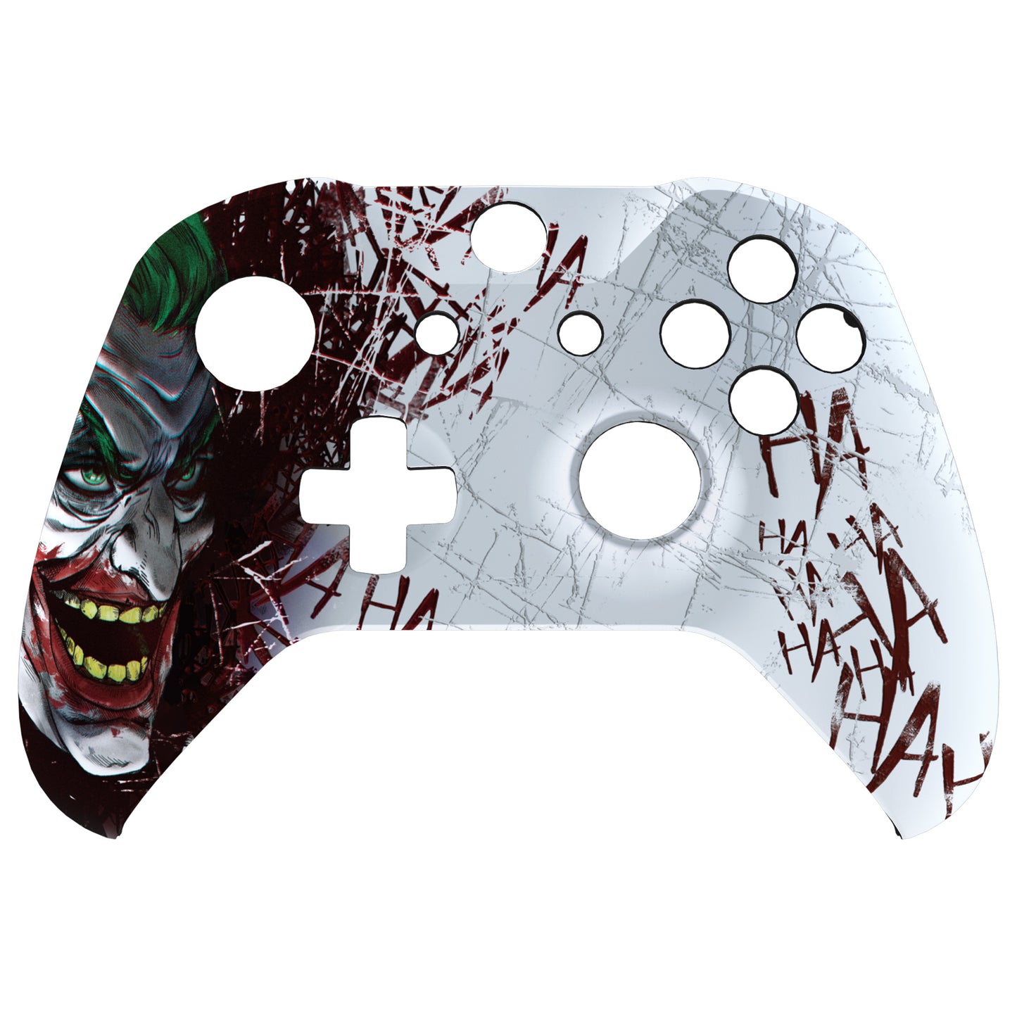 eXtremeRate Retail Clown HAHAHA Faceplate Cover Soft Touch Front Housing Shell Comfortable Soft Grip Replacement Kit for Xbox One X & One S Controller - SXOFT57X
