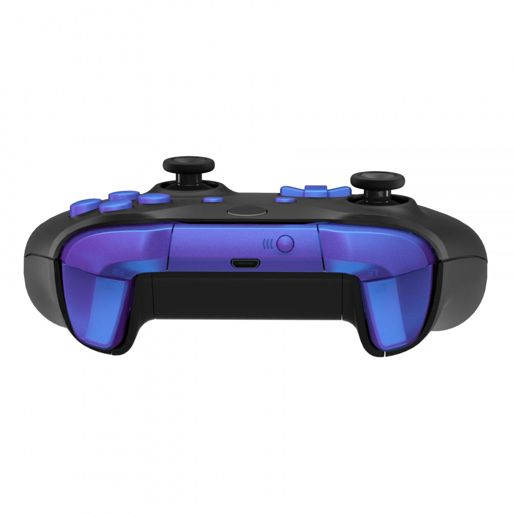 eXtremeRate Retail LB RB LT RT Bumpers Triggers D-Pad ABXY Start Back Sync Buttons, Chameleon Purple Blue Full Set Buttons Repair Kits with Tools for Xbox One S & Xbox One X Controller (Model 1708) - SXOJ0206