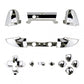 eXtremeRate Retail LB RB LT RT Bumpers Triggers D-Pad ABXY Start Back Sync Buttons, Chrome Silver Full Set Buttons Repair Kits with Tools for Xbox One S & Xbox One X Controller (Model 1708) - SXOJ0208