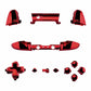 eXtremeRate Retail LB RB LT RT Bumpers Triggers D-Pad ABXY Start Back Sync Buttons, Chrome Red Full Set Buttons Repair Kits with Tools for Xbox One S & Xbox One X Controller (Model 1708) - SXOJ0210