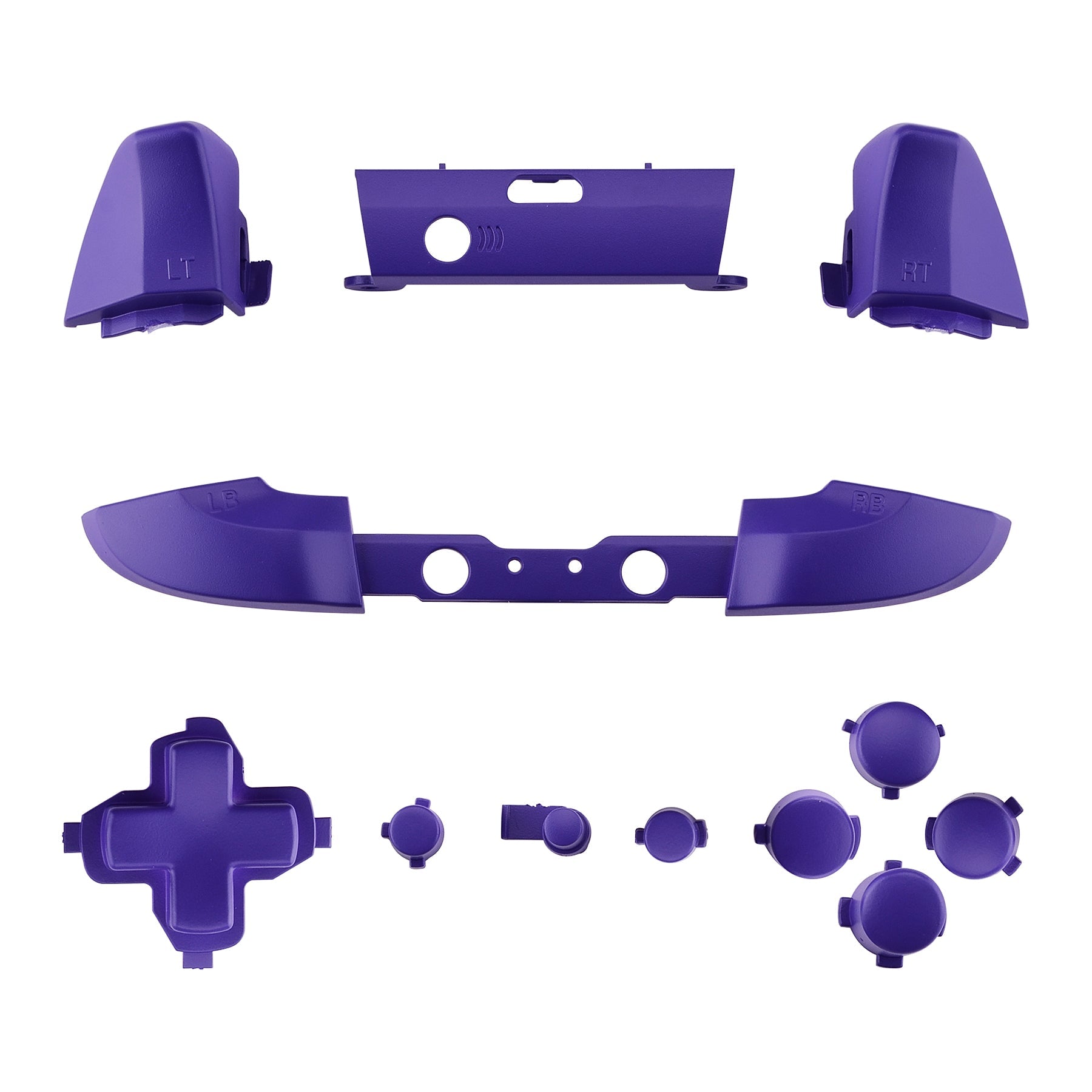 eXtremeRate Retail LB RB LT RT Bumpers Triggers D-Pad ABXY Start Back Sync Buttons, Purple Full Set Buttons Repair Kits with Tools for Xbox One S & Xbox One X Controller (Model 1708) - SXOJ0216