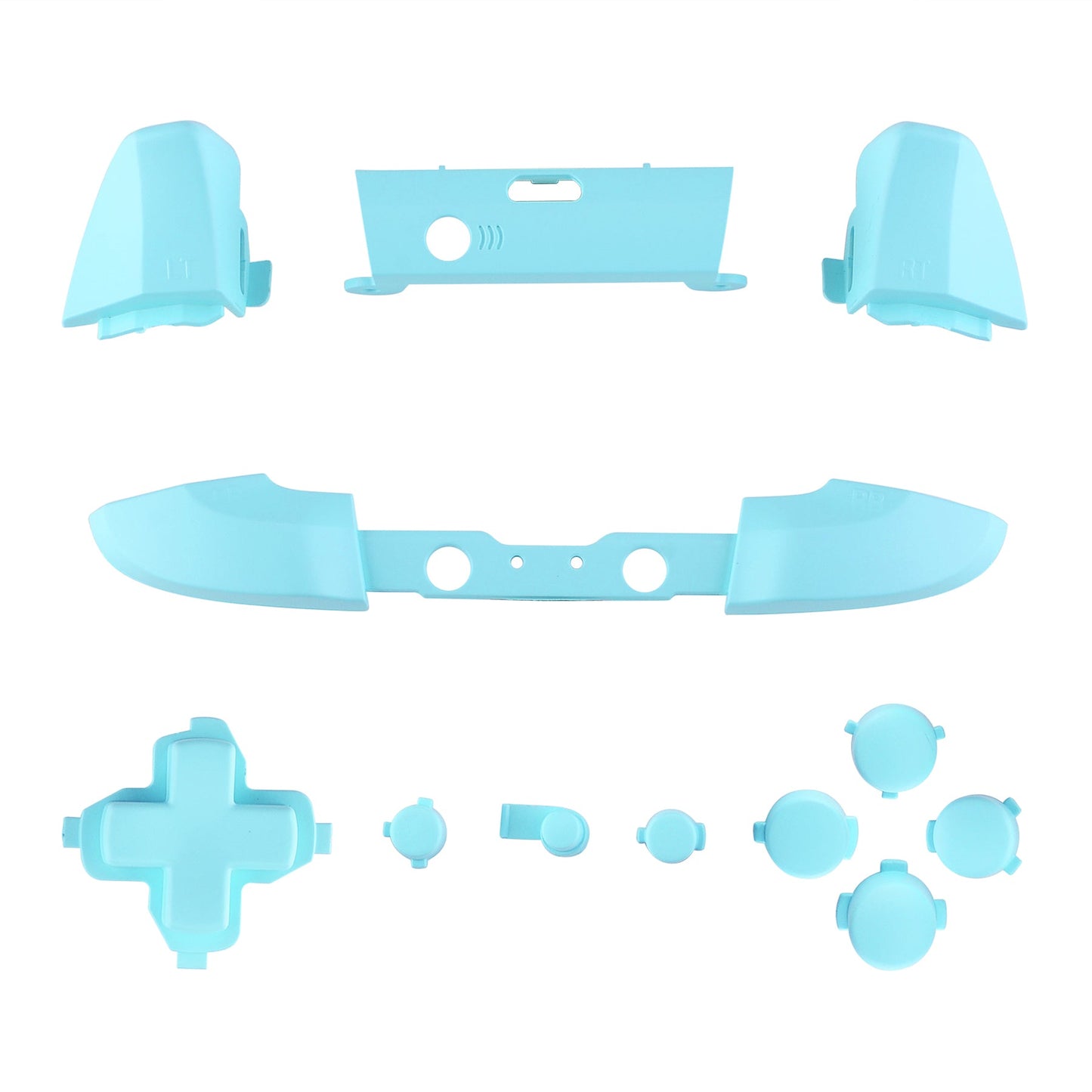 eXtremeRate Retail LB RB LT RT Bumpers Triggers D-Pad ABXY Start Back Sync Buttons, Heaven Blue Full Set Buttons Repair Kits with Tools for Xbox One S & Xbox One X Controller (Model 1708) - SXOJ0218