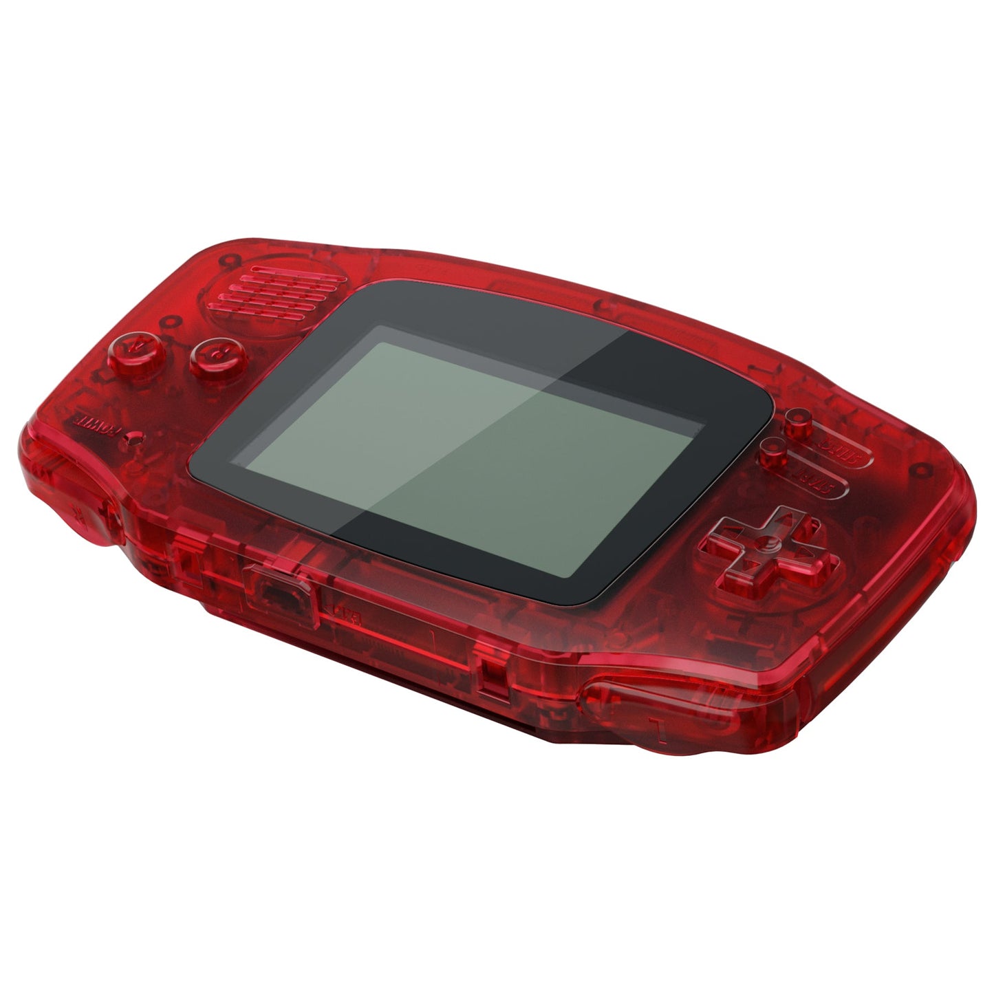 eXtremeRate Retail IPS Ready Upgraded Clear Red GBA Replacement Shell Full Housing Cover Buttons for Gameboy Advance - Compatible with Both IPS & Standard LCD - Console & IPS Screen NOT Included - TAGM5002