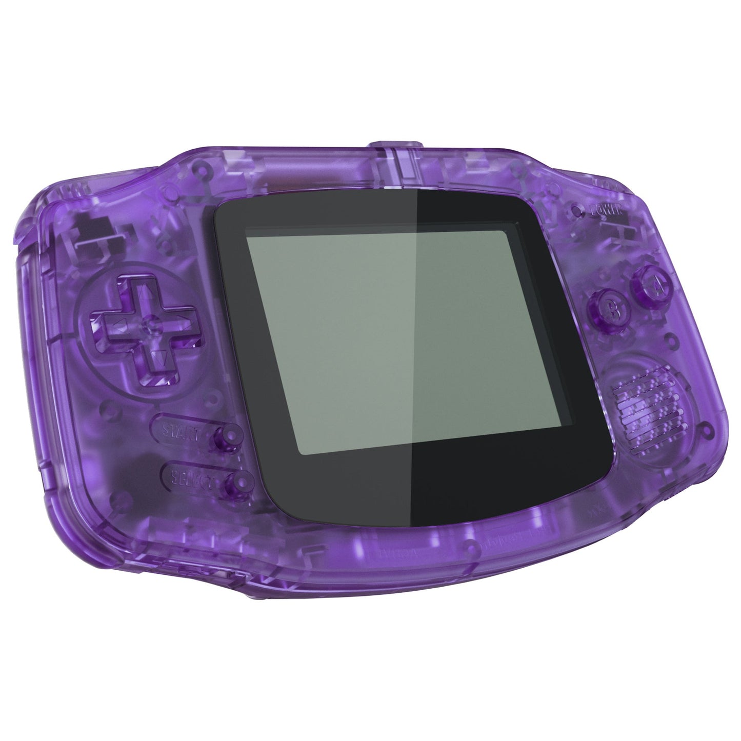 eXtremeRate Retail IPS Ready Upgraded Clear Atomic Purple GBA Replacement Shell Full Housing Cover Buttons for Gameboy Advance - Compatible with Both IPS & Standard LCD - Console & IPS Screen NOT Included - TAGM5005