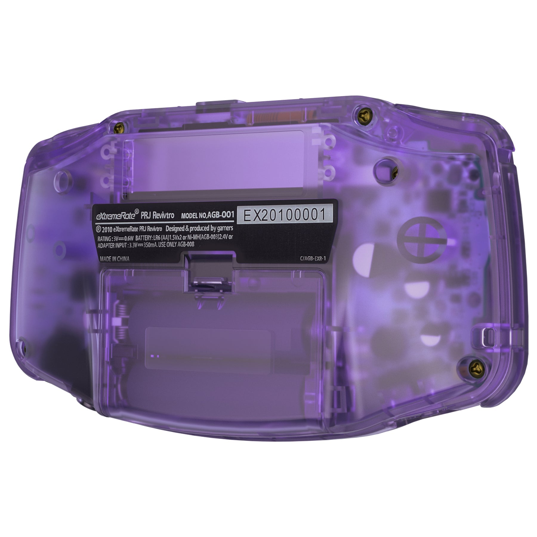 IPS Ready Upgraded eXtremeRate Clear Atomic Purple Replacement Shell Full  Housing Cover + Buttons for Gameboy Advance GBA – Compatible with Both IPS  