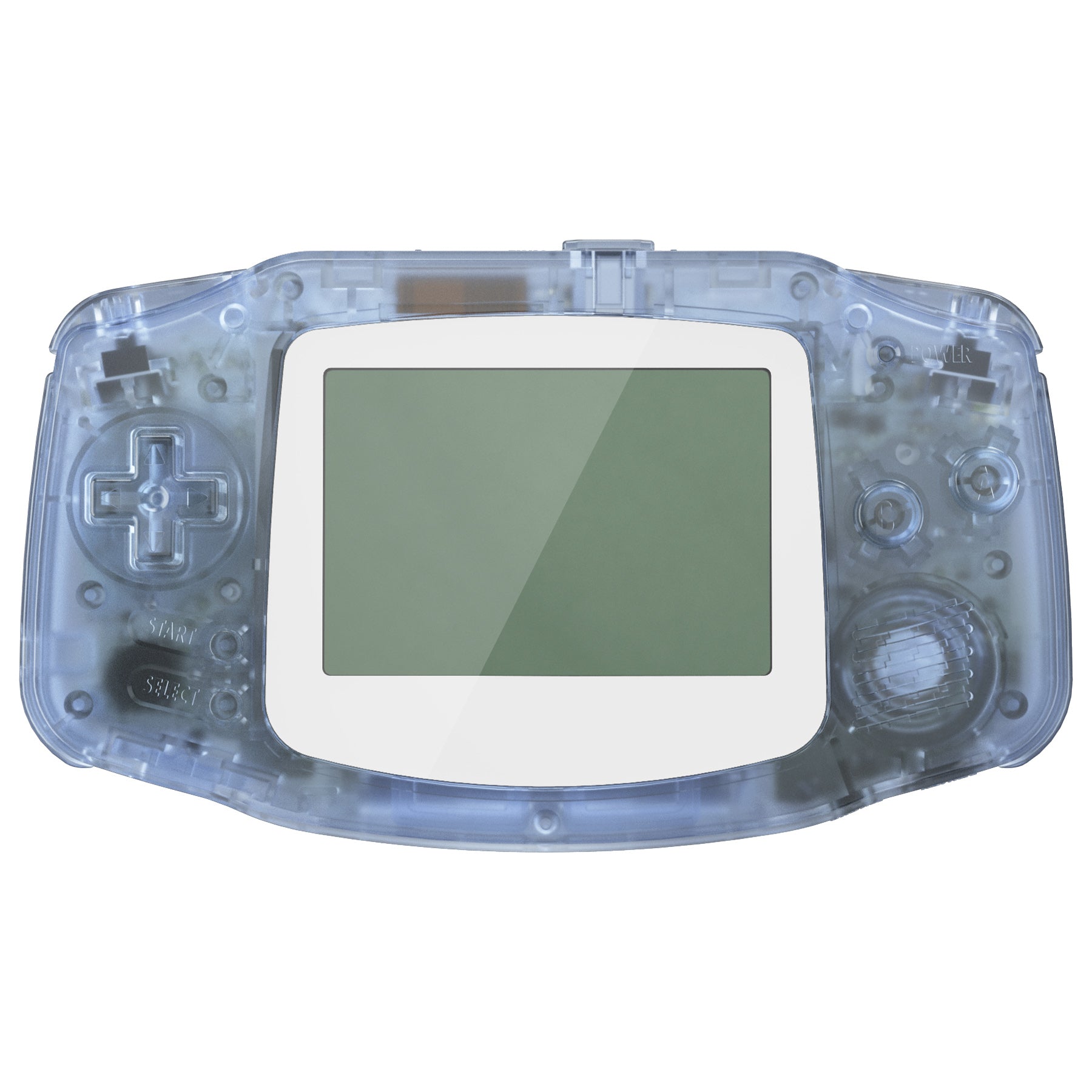 eXtremeRate Retail IPS Ready Upgraded Glacier Blue - White Screen Lens GBA Replacement Shell Full Housing Cover Buttons for Gameboy Advance - Compatible with Both IPS & Standard LCD - Console & IPS Screen NOT Included - TAGM5006