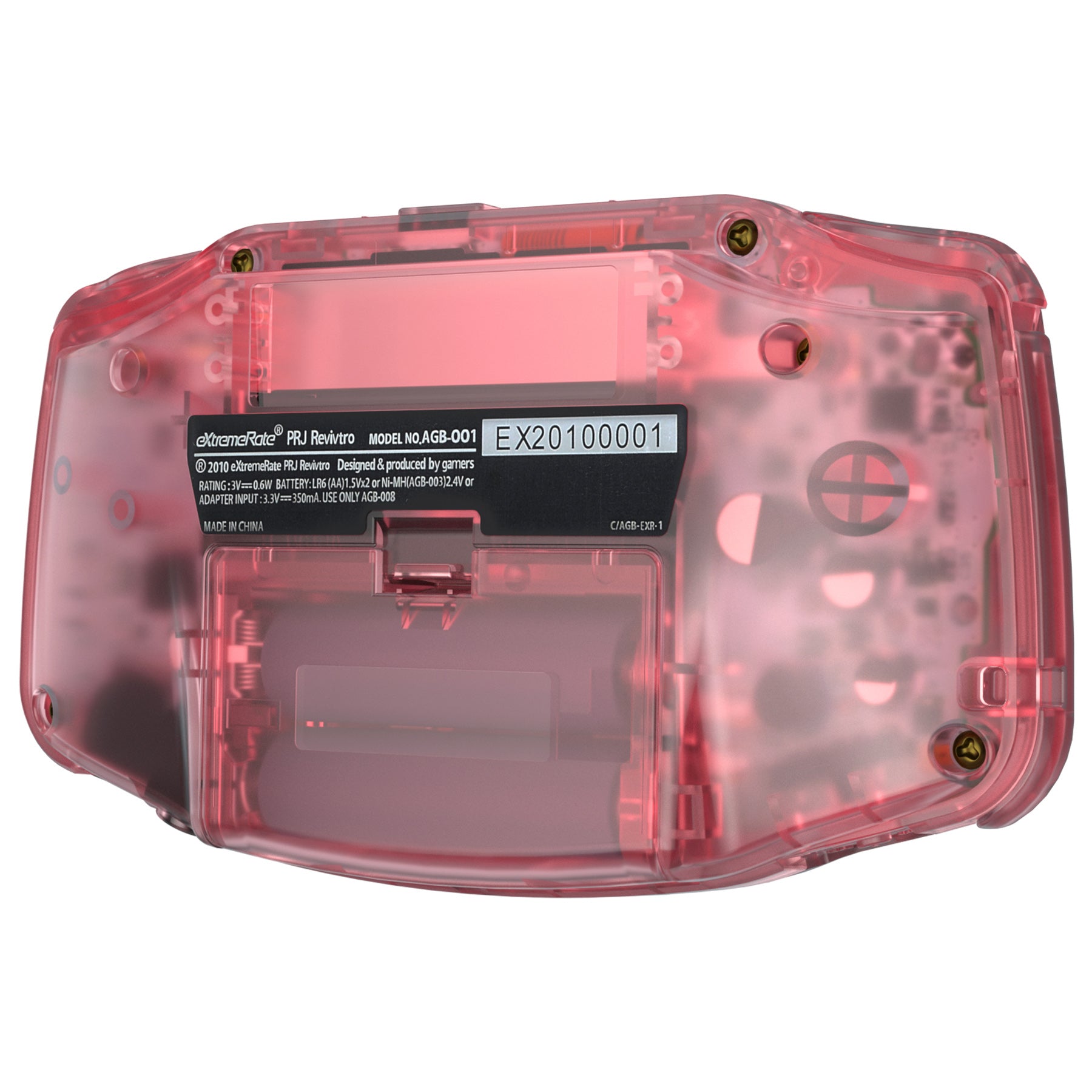 IPS Ready Upgraded Cherry Pink - White Screen Lens GBA Replacement Shell  Full Housing Cover Buttons for Gameboy Advance - Compatible with Both IPS &  