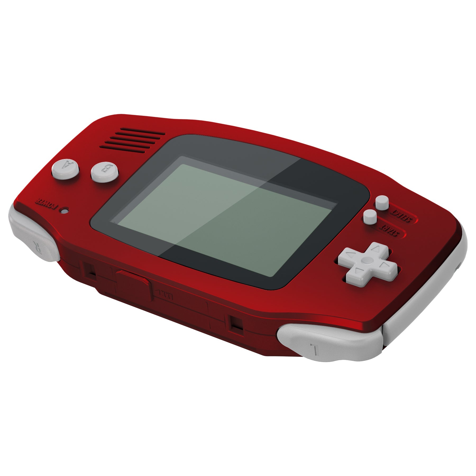 IPS Ready Upgraded eXtremeRate Scarlet Red Soft Touch Replacement Shell  Full Housing Cover Buttons for Gameboy Advance GBA – Compatible with Both  IPS & Standard LCD –Console & IPS Screen NOT Included –