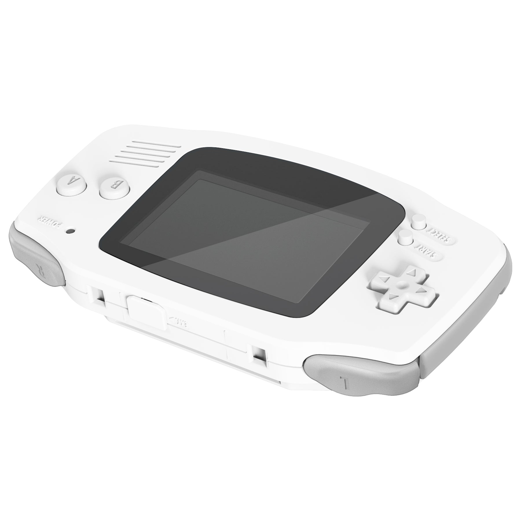eXtremeRate IPS Ready Upgraded GBA Replacement Full Set Shells with Gray  Buttons for Gameboy Advance, Compatible with Both IPS & Standard LCD - White