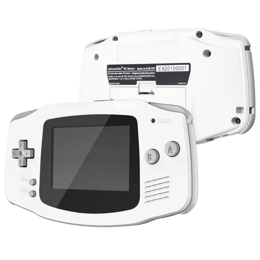 eXtremeRate Retail IPS Ready Upgraded White Soft Touch GBA Replacement Shell Full Housing Cover with Buttons for Gameboy Advance - Compatible with Both IPS & Standard LCD - Console & IPS Screen NOT Included - TAGP3008