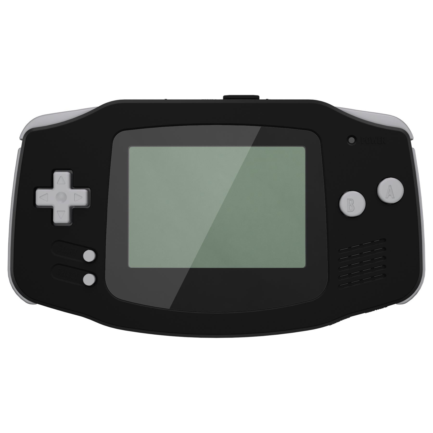eXtremeRate IPS Ready Upgraded GBA Replacement Full Set Shells with Gray  Buttons for Gameboy Advance, Compatible with Both IPS & Standard LCD - Black
