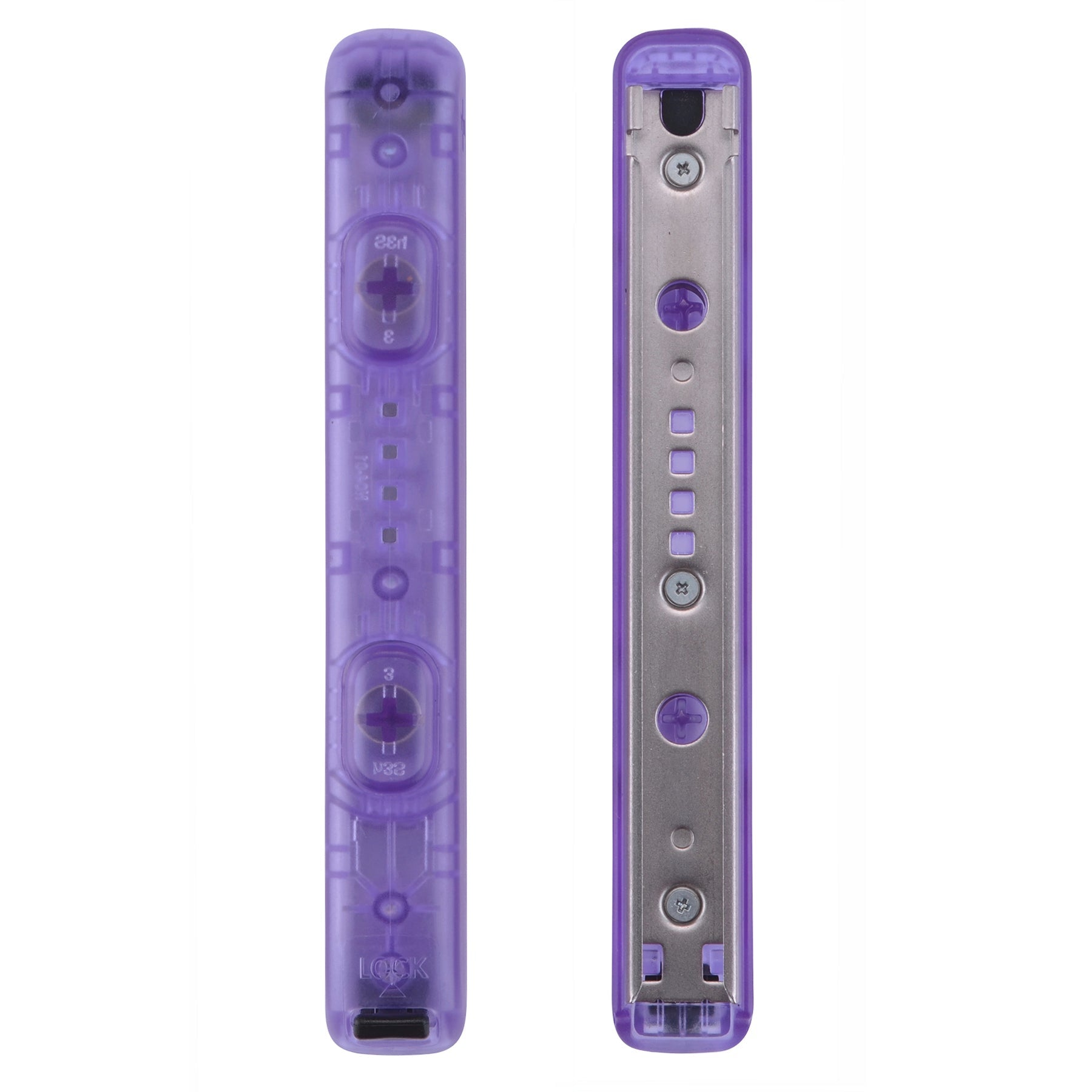 eXtremeRate Clear Atomic Purple Replacement Shell for Joycon Strap