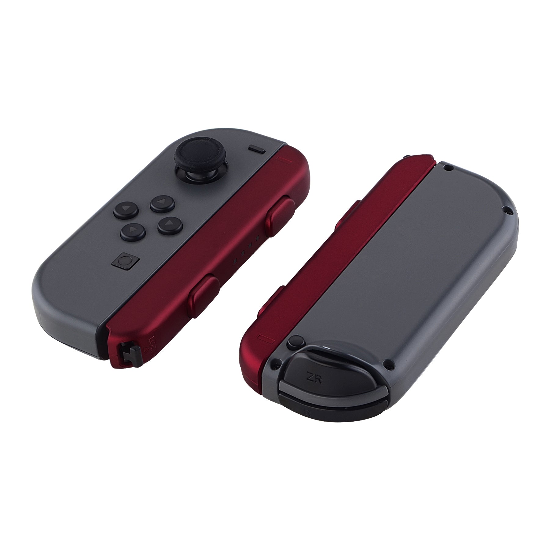 eXtremeRate Retail Scarlet Red Soft Touch Replacement shell for Nintendo Switch Joycon Strap, Custom Joy-Con Wrist Strap Housing Buttons for Nintendo Switch - 2 Pack - UEP302