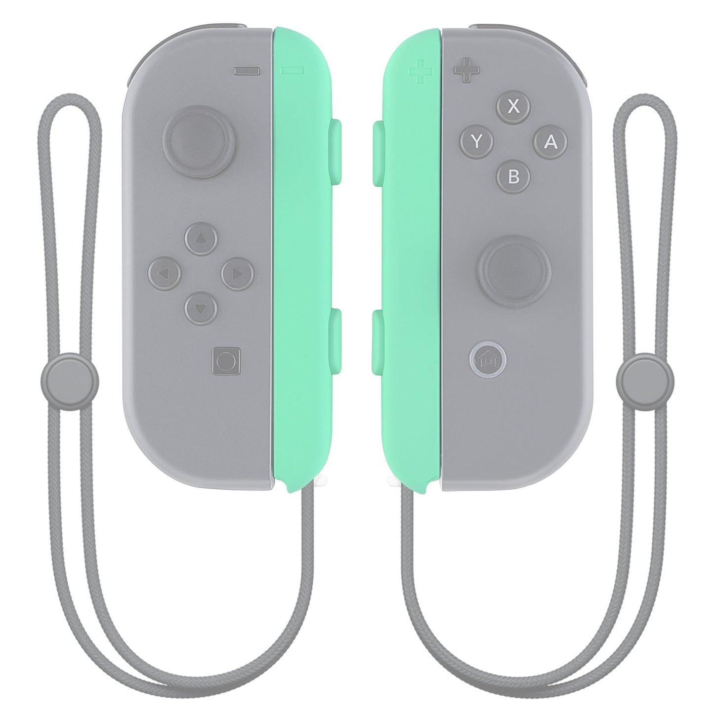 eXtremeRate Retail Mint Green Touch Replacement shell for Nintendo Switch Joycon Strap, Custom Joy-Con Wrist Strap Housing Buttons for Nintendo Switch - 2 Pack - UEP308