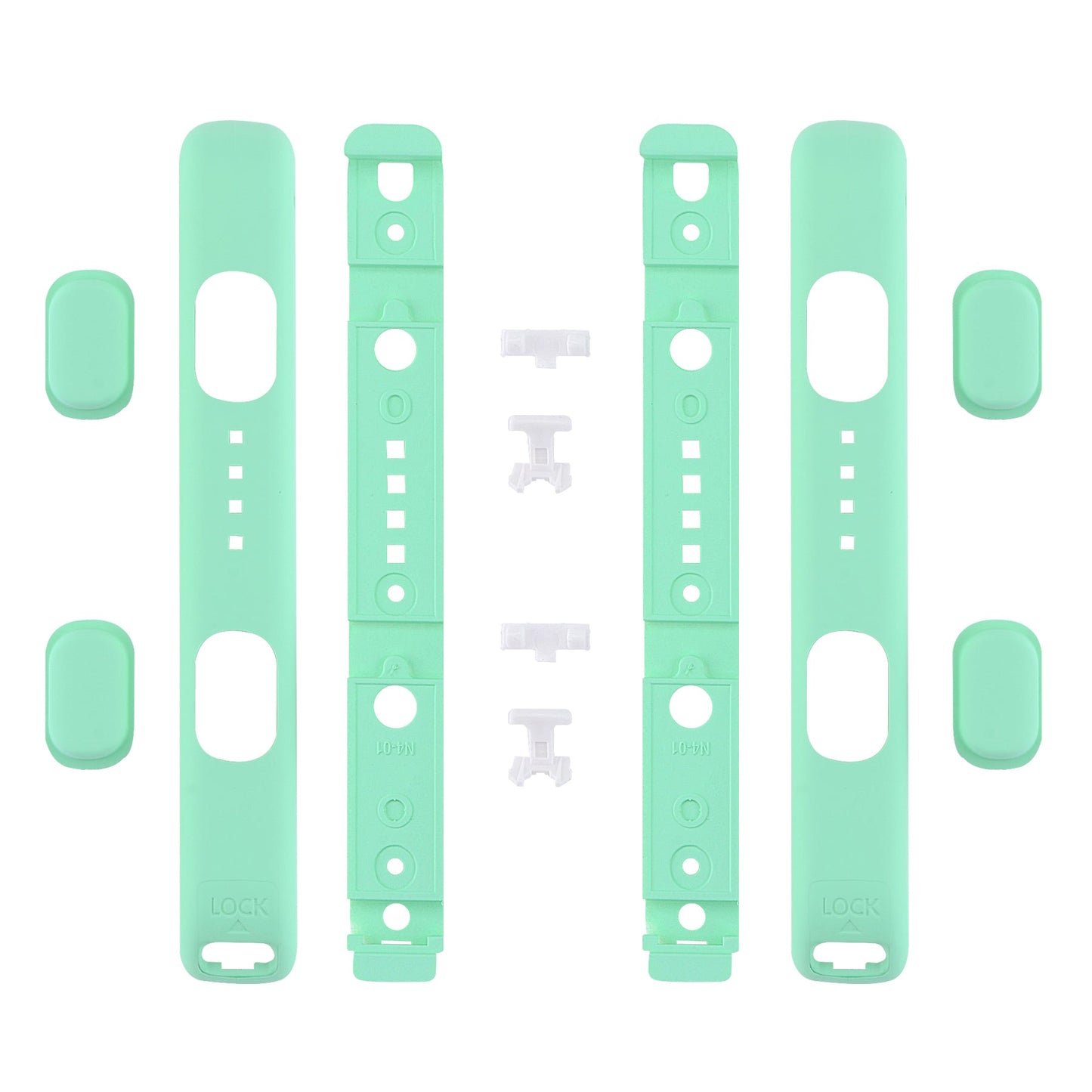 eXtremeRate Retail Mint Green Touch Replacement shell for Nintendo Switch Joycon Strap, Custom Joy-Con Wrist Strap Housing Buttons for Nintendo Switch - 2 Pack - UEP308