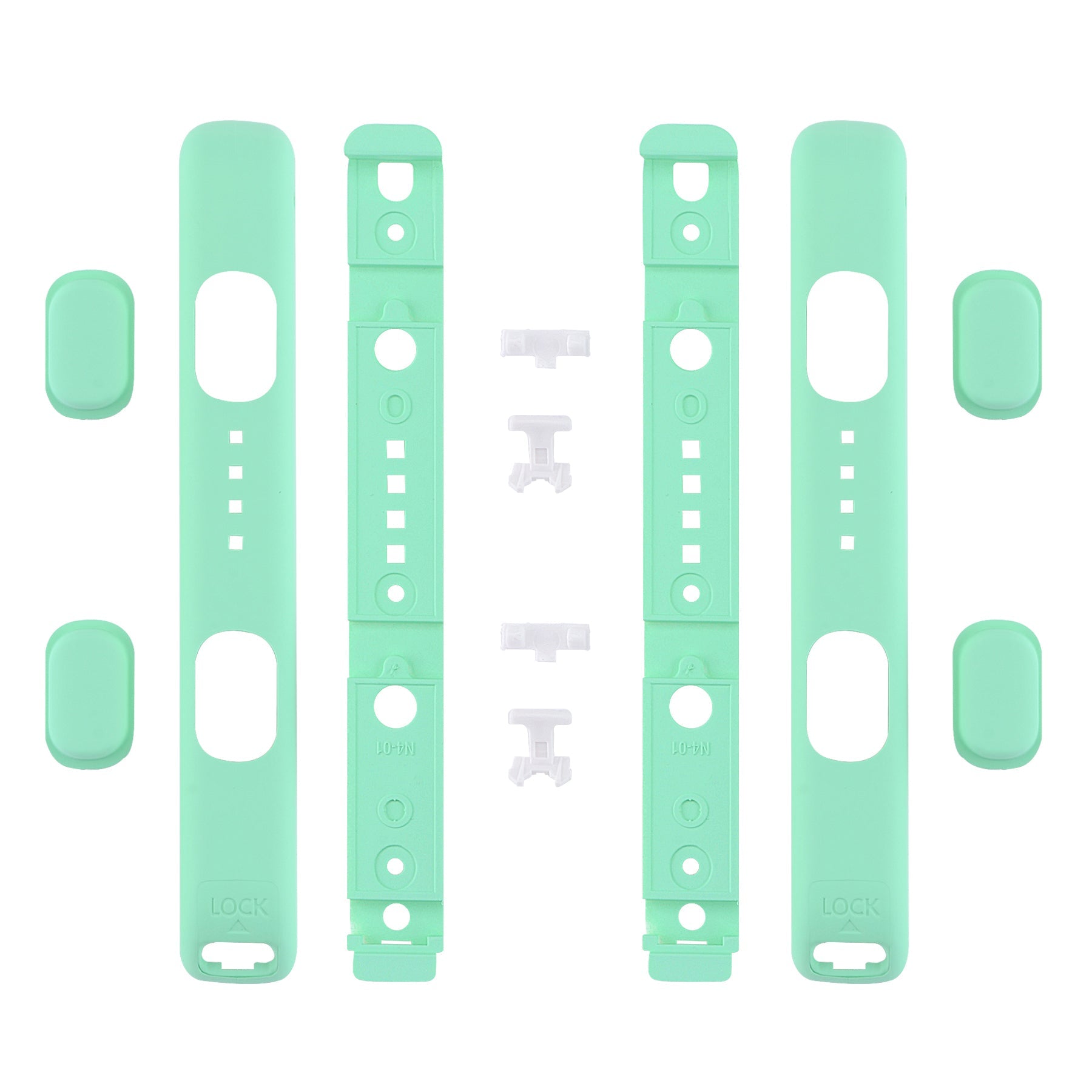 eXtremeRate Retail Mint Green Touch Replacement shell for Nintendo Switch Joycon Strap, Custom Joy-Con Wrist Strap Housing Buttons for Nintendo Switch - 2 Pack - UEP308