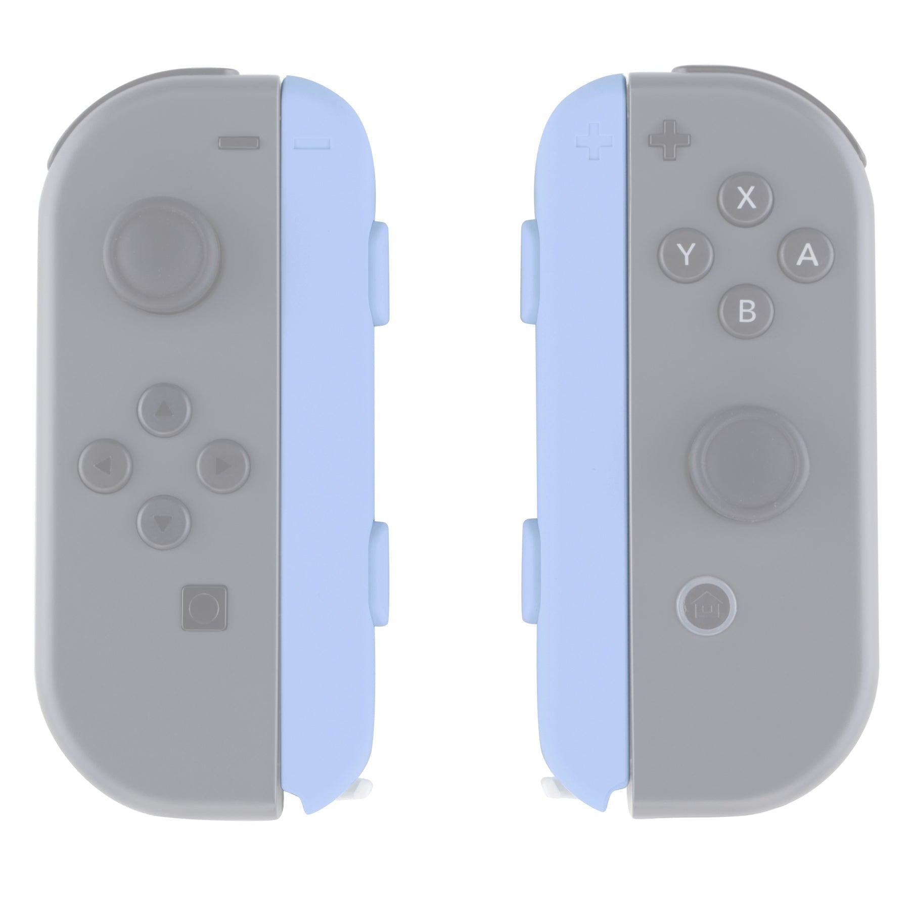 eXtremeRate Retail Light Violet Soft Touch Replacement shell for Nintendo Switch Joycon Strap, Custom Joy-Con Wrist Strap Housing Buttons for Nintendo Switch - 2 Pack - UEP309