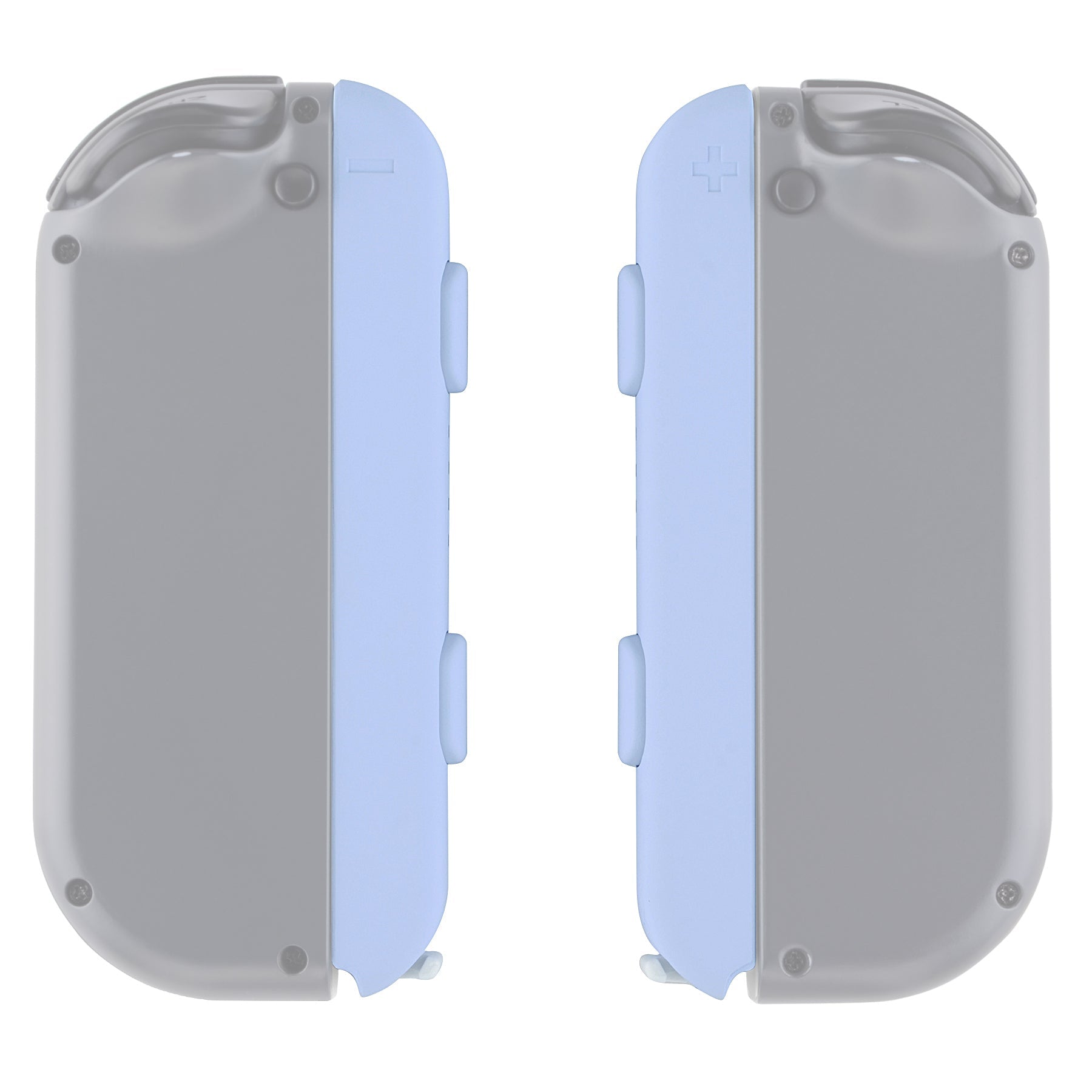 eXtremeRate Retail Light Violet Soft Touch Replacement shell for Nintendo Switch Joycon Strap, Custom Joy-Con Wrist Strap Housing Buttons for Nintendo Switch - 2 Pack - UEP309