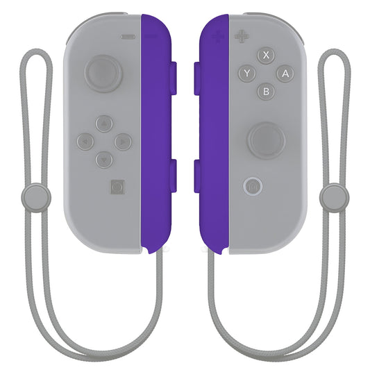 eXtremeRate Retail Purple Soft Touch Replacement shell for NS Switch Joycon Strap, Custom Joy-Con Wrist Strap Housing Buttons for NS Switch - 2 Pack - UEP311