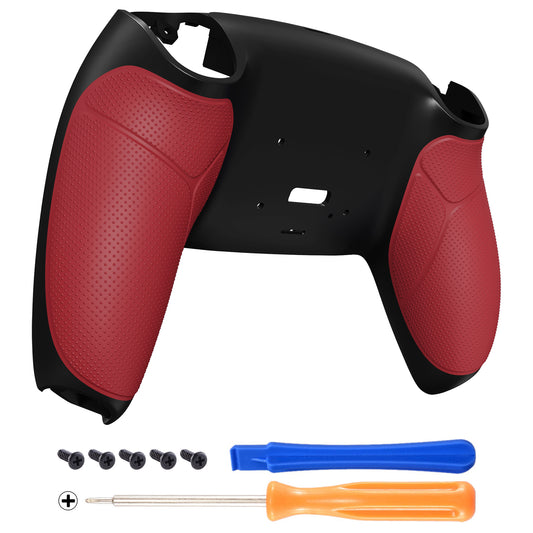 eXtremeRate Retail Red Performance Rubberized Grip Redesigned Back Shell for PS5 Controller eXtremerate RISE Remap Kit - Controller & RISE Remap Board NOT Included - UPFU6005