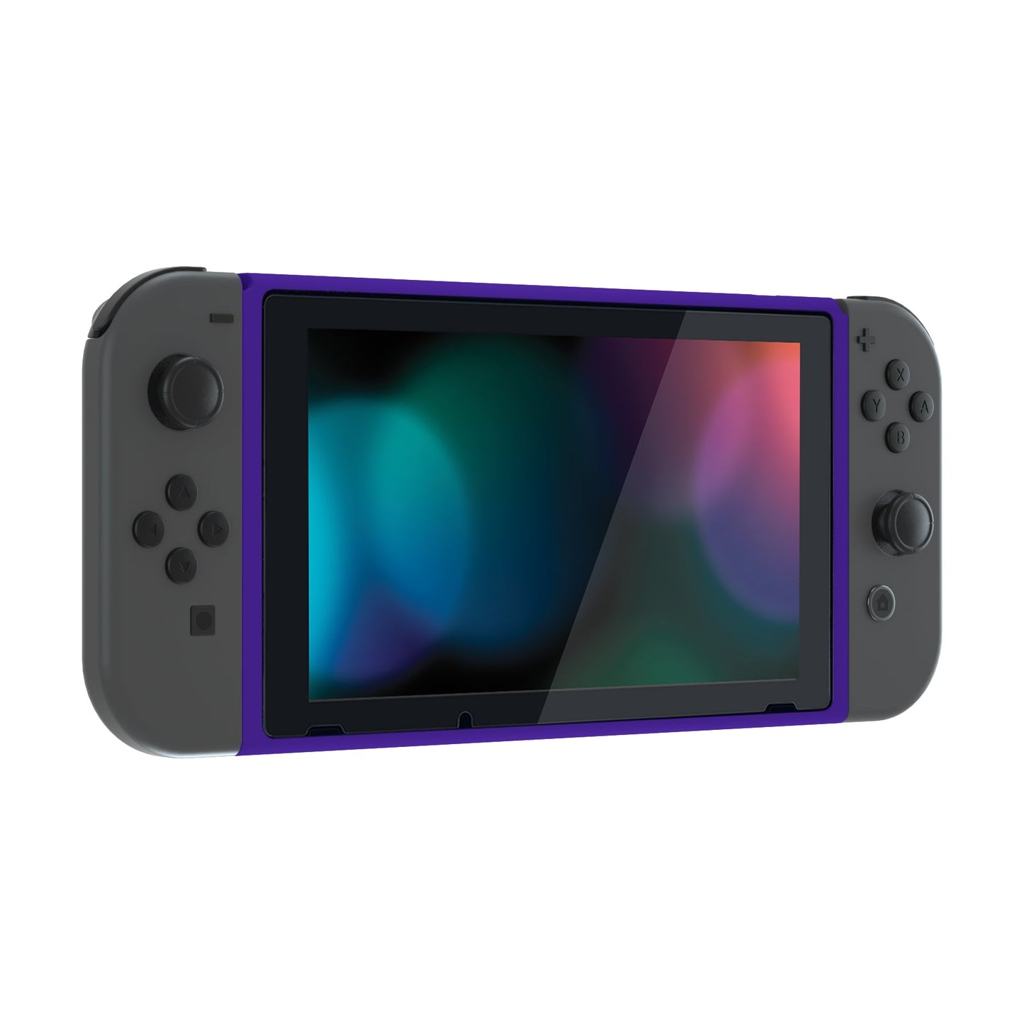 eXtremeRate Retail Purple DIY Housing Shell for NS Switch Console, Replacement Faceplate Front Frame for NS Switch Console with Volume Up Down Power Buttons - Console NOT Included - VEP304