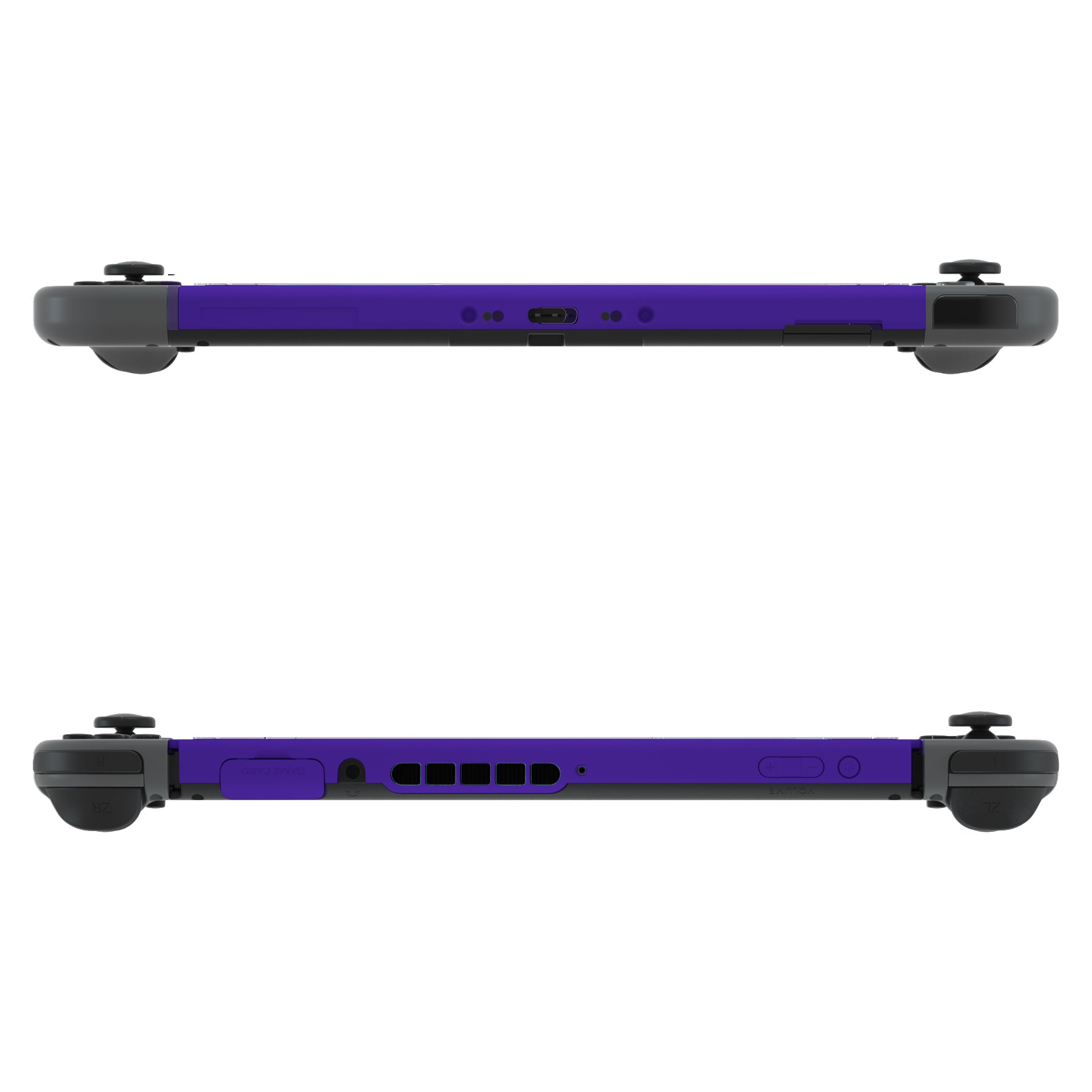 eXtremeRate Retail Purple DIY Housing Shell for NS Switch Console, Replacement Faceplate Front Frame for NS Switch Console with Volume Up Down Power Buttons - Console NOT Included - VEP304