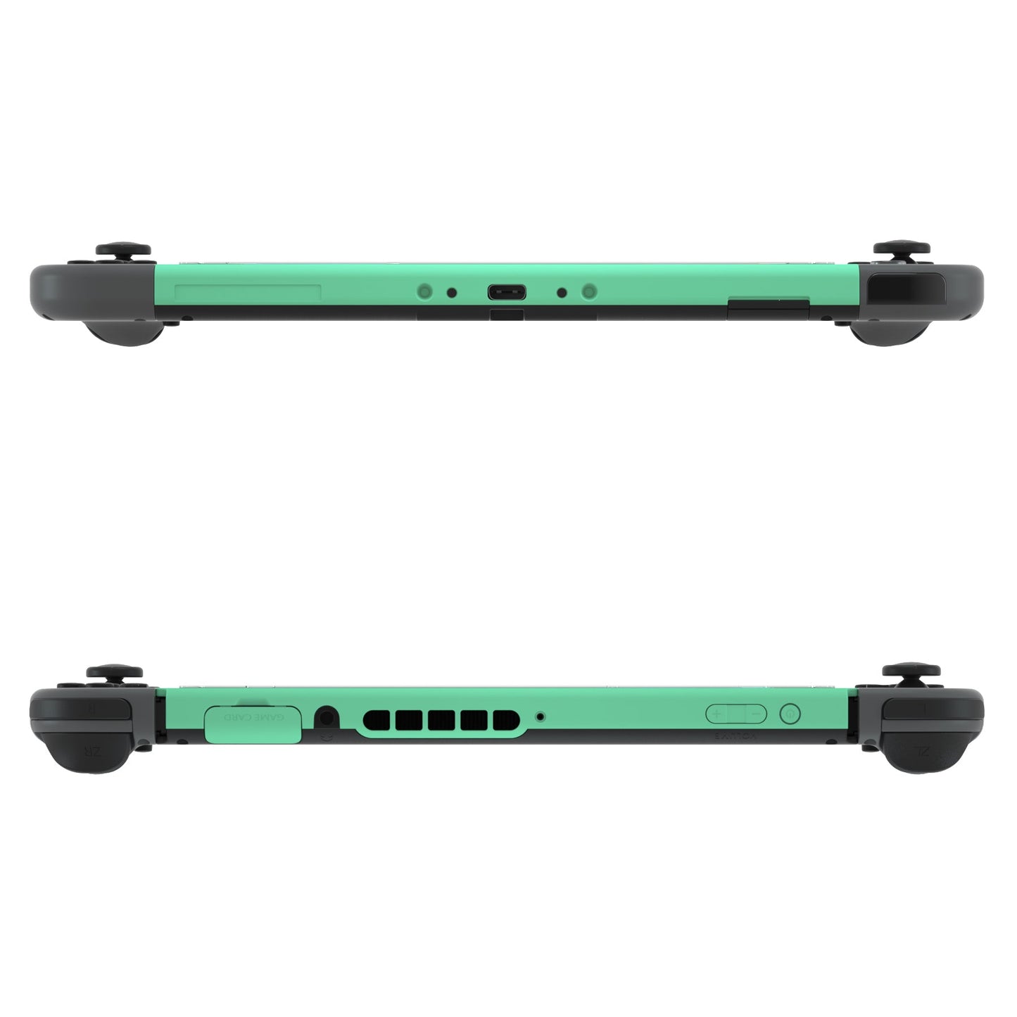 eXtremeRate Retail Mint Green DIY Housing Shell for Nintendo Switch Console, Replacement Faceplate Front Frame for Nintendo Switch Console with Volume Up Down Power Buttons - Console NOT Included - VEP308