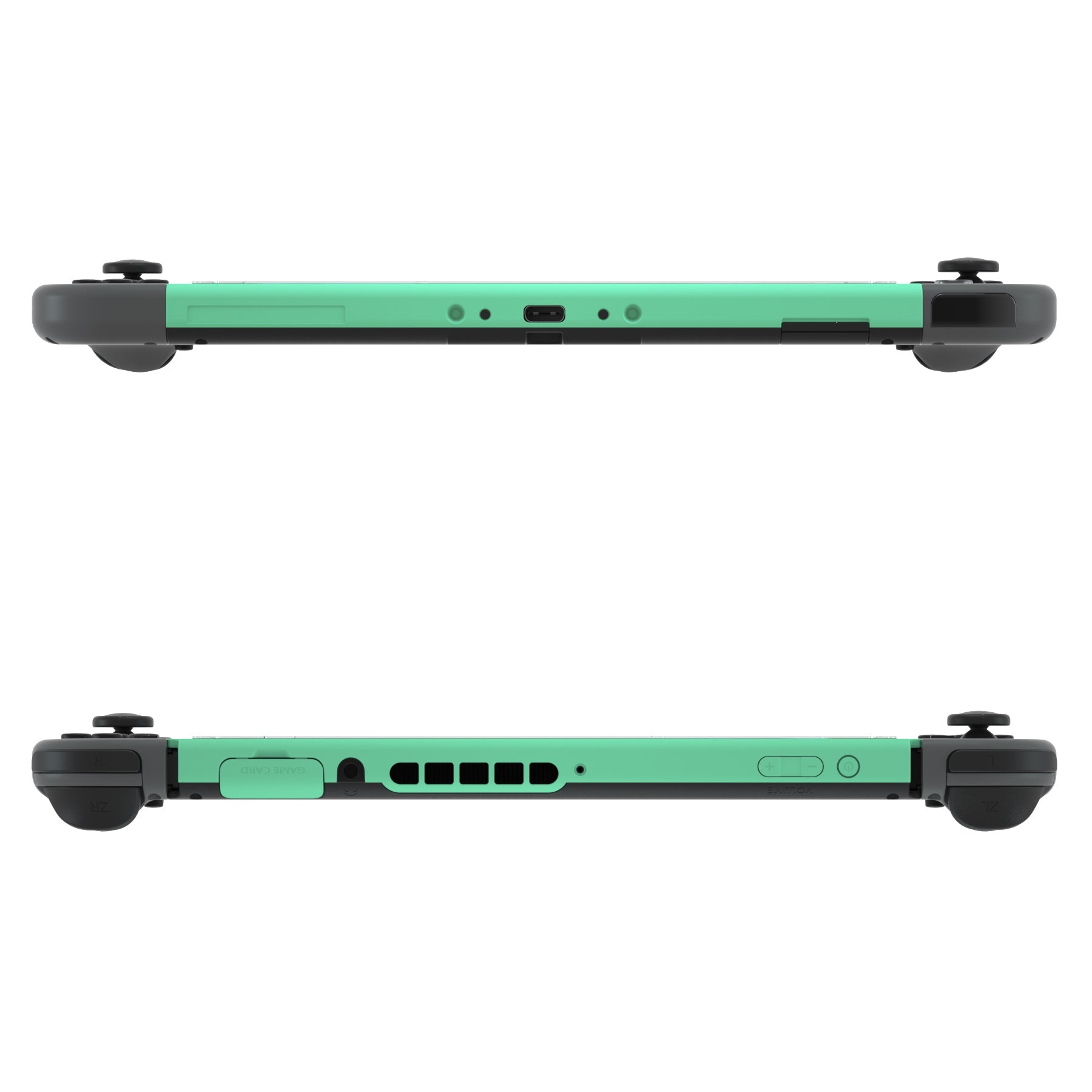 eXtremeRate Retail Mint Green DIY Housing Shell for Nintendo Switch Console, Replacement Faceplate Front Frame for Nintendo Switch Console with Volume Up Down Power Buttons - Console NOT Included - VEP308
