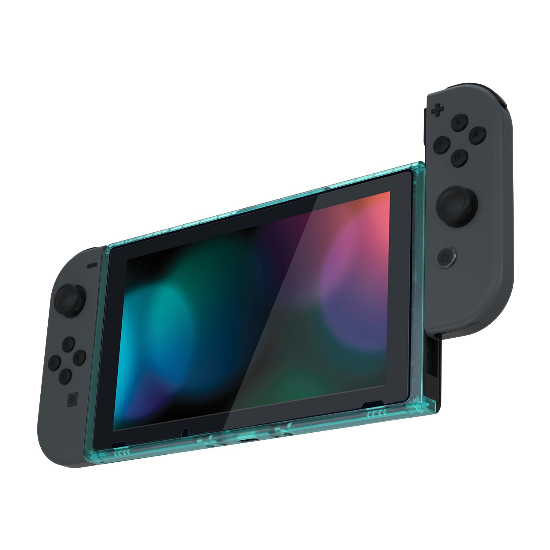 eXtremeRate Retail Emerald Green DIY Housing Shell for NS Switch Console, Replacement Faceplate Front Frame for NS Switch Console with Volume Up Down Power Buttons - Console NOT Included - VEP318