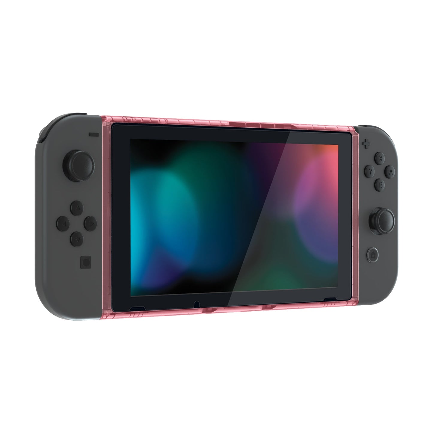 eXtremeRate Retail Cherry Pink DIY Housing Shell for NS Switch Console, Replacement Faceplate Front Frame for NS Switch Console with Volume Up Down Power Buttons - Console NOT Included - VEP319