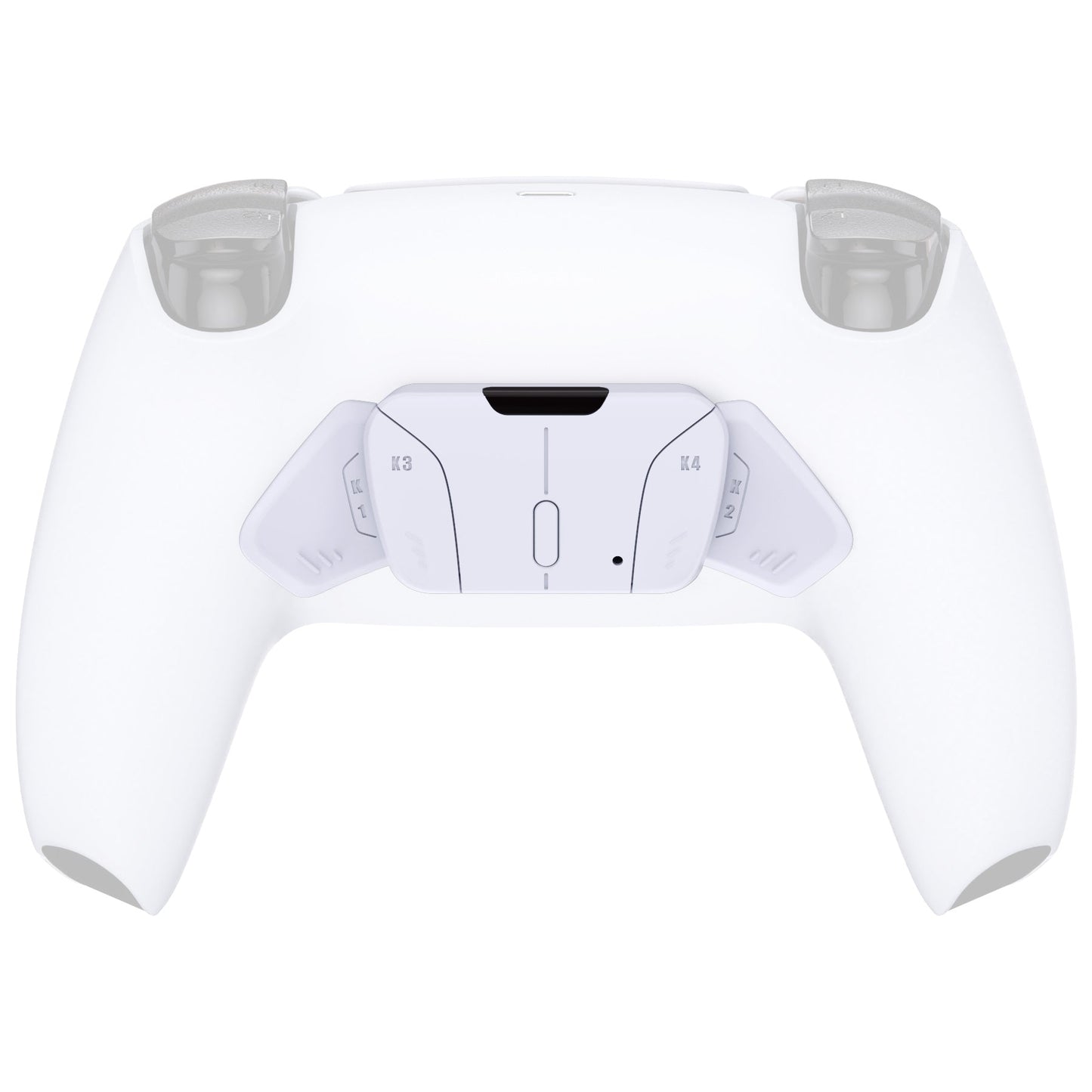 eXtremeRate Retail Solid White Replacement Redesigned K1 K2 K3 K4 Back Buttons Housing Shell for ps5 Controller eXtremeRate RISE4 Remap Kit - Controller & RISE4 Remap Board NOT Included - VPFM5002