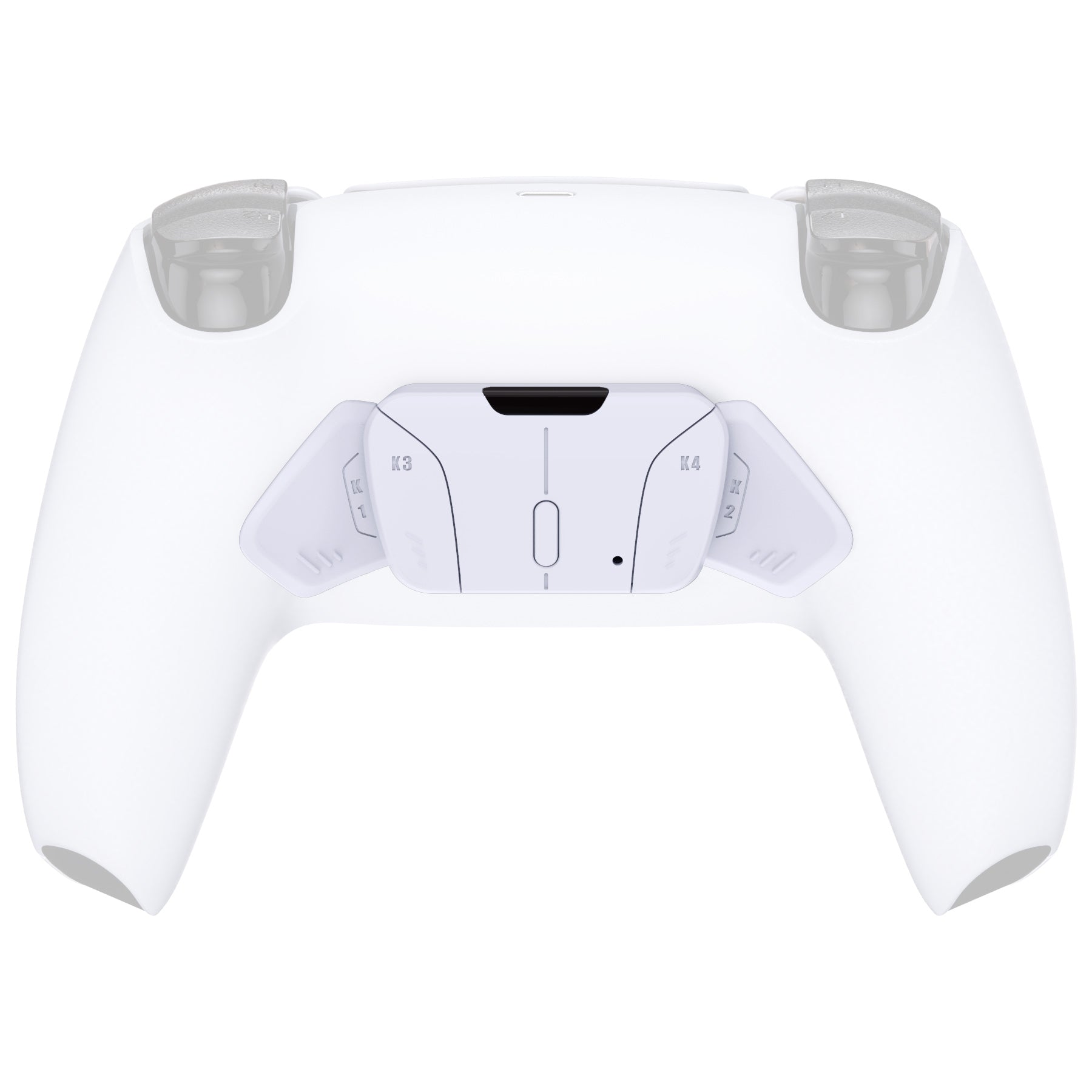 eXtremeRate Retail Solid White Replacement Redesigned K1 K2 K3 K4 Back Buttons Housing Shell for ps5 Controller eXtremeRate RISE4 Remap Kit - Controller & RISE4 Remap Board NOT Included - VPFM5002