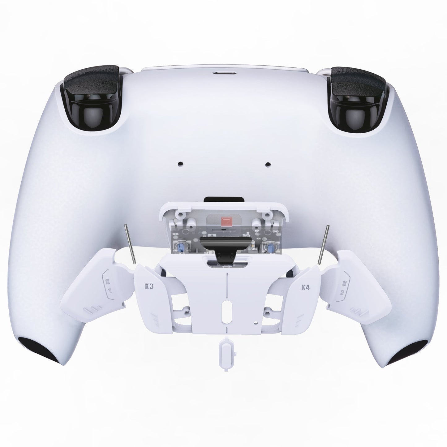 eXtremeRate Retail Solid White Replacement Redesigned K1 K2 K3 K4 Back Buttons Housing Shell for ps5 Controller eXtremeRate RISE4 Remap Kit - Controller & RISE4 Remap Board NOT Included - VPFM5002