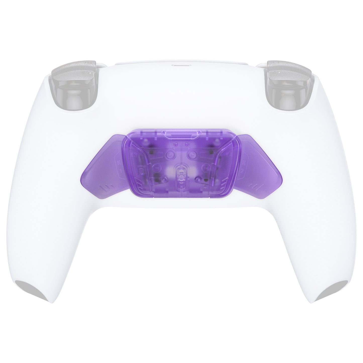 eXtremeRate Retail Clear Atomic Purple Replacement Redesigned K1 K2 K3 K4 Back Buttons Housing Shell for ps5 Controller eXtremeRate RISE4 Remap Kit - Controller & RISE4 Remap Board NOT Included - VPFM5004