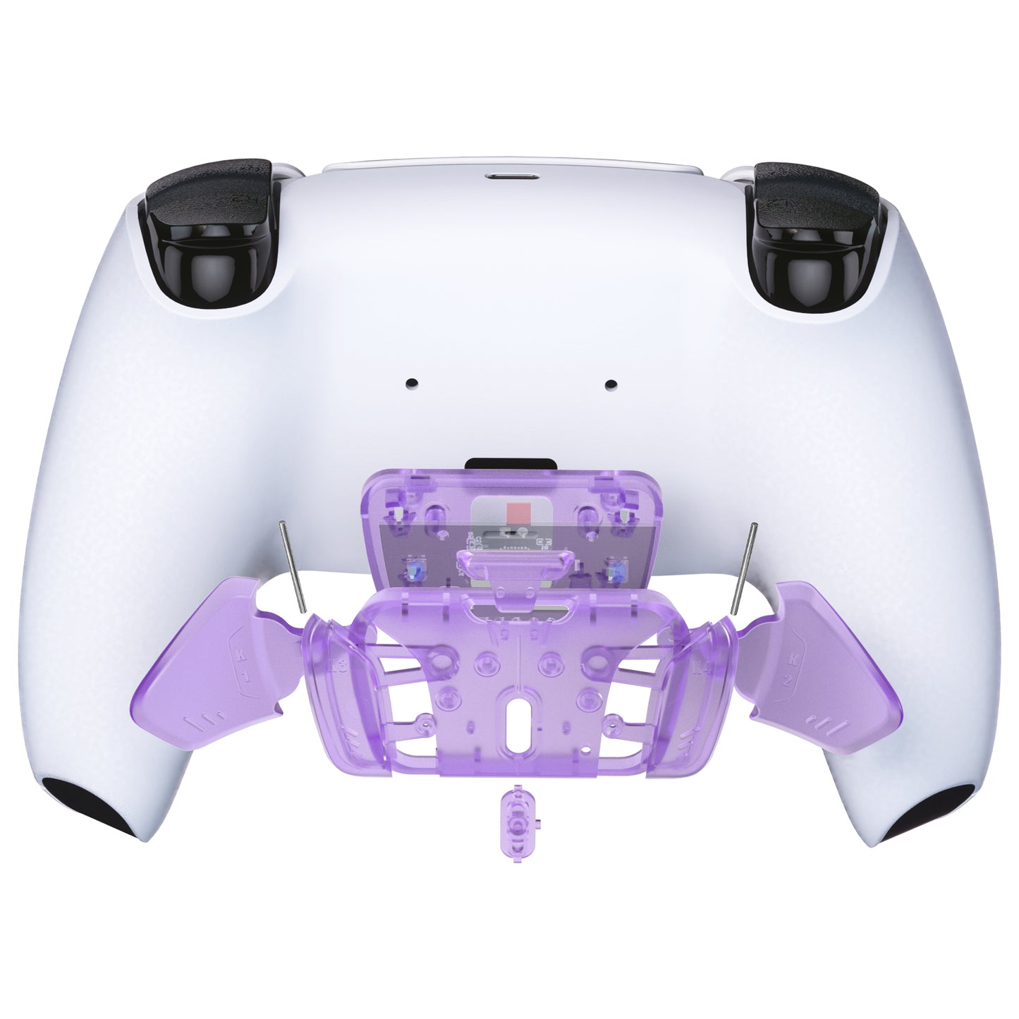 eXtremeRate Retail Clear Atomic Purple Replacement Redesigned K1 K2 K3 K4 Back Buttons Housing Shell for ps5 Controller eXtremeRate RISE4 Remap Kit - Controller & RISE4 Remap Board NOT Included - VPFM5004