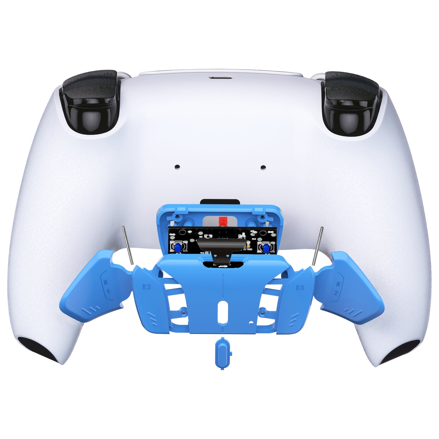 eXtremeRate Retail Turn RISE to RISE4 Kit - Redesigned Starlight Blue K1 K2 K3 K4 Back Buttons Housing & Remap PCB Board for ps5 Controller eXtremeRate RISE & RISE4 Remap kit - Controller & Other RISE Accessories NOT Included - VPFM5005P