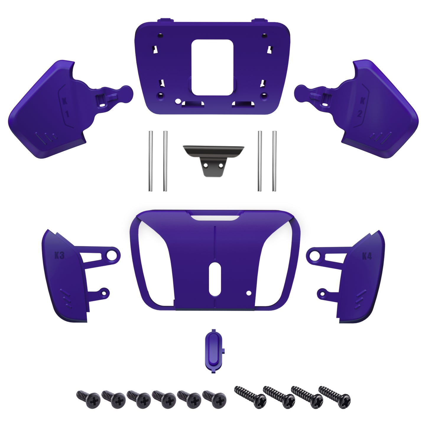 eXtremeRate Retail Galactic Purple Replacement Redesigned K1 K2 K3 K4 Back Buttons Housing Shell for PS5 Controller eXtremeRate RISE4 Remap Kit - Controller & RISE4 Remap Board NOT Included - VPFM5006