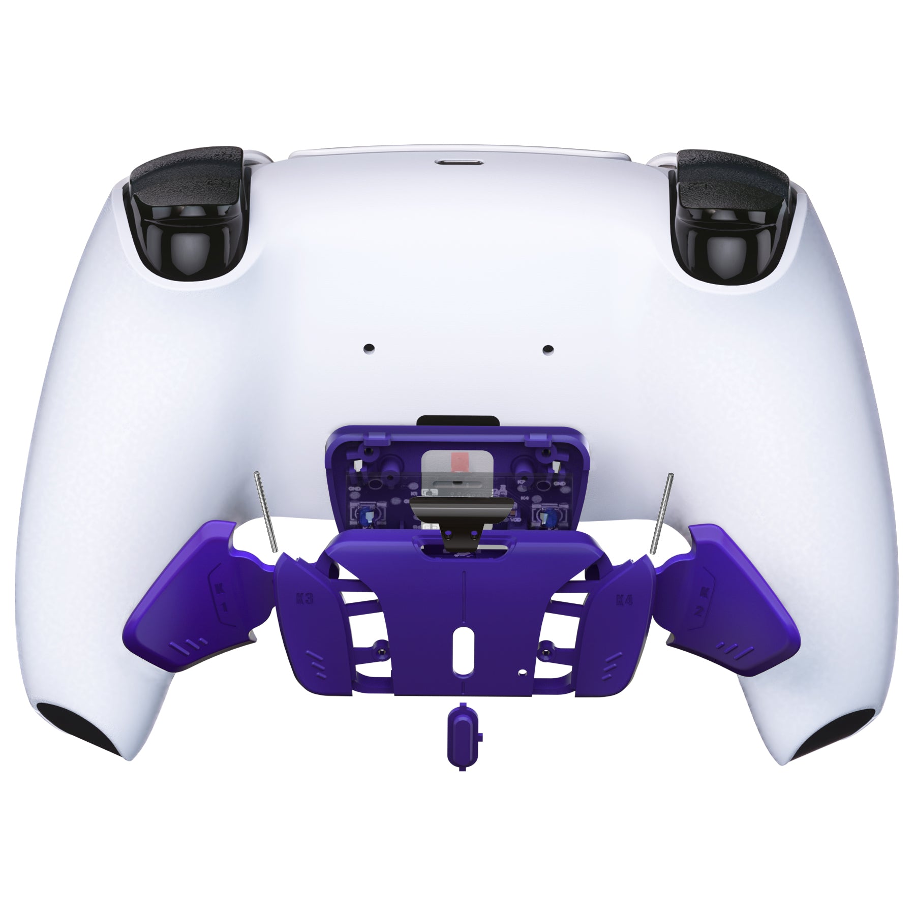 eXtremeRate Retail Galactic Purple Replacement Redesigned K1 K2 K3 K4 Back Buttons Housing Shell for PS5 Controller eXtremeRate RISE4 Remap Kit - Controller & RISE4 Remap Board NOT Included - VPFM5006