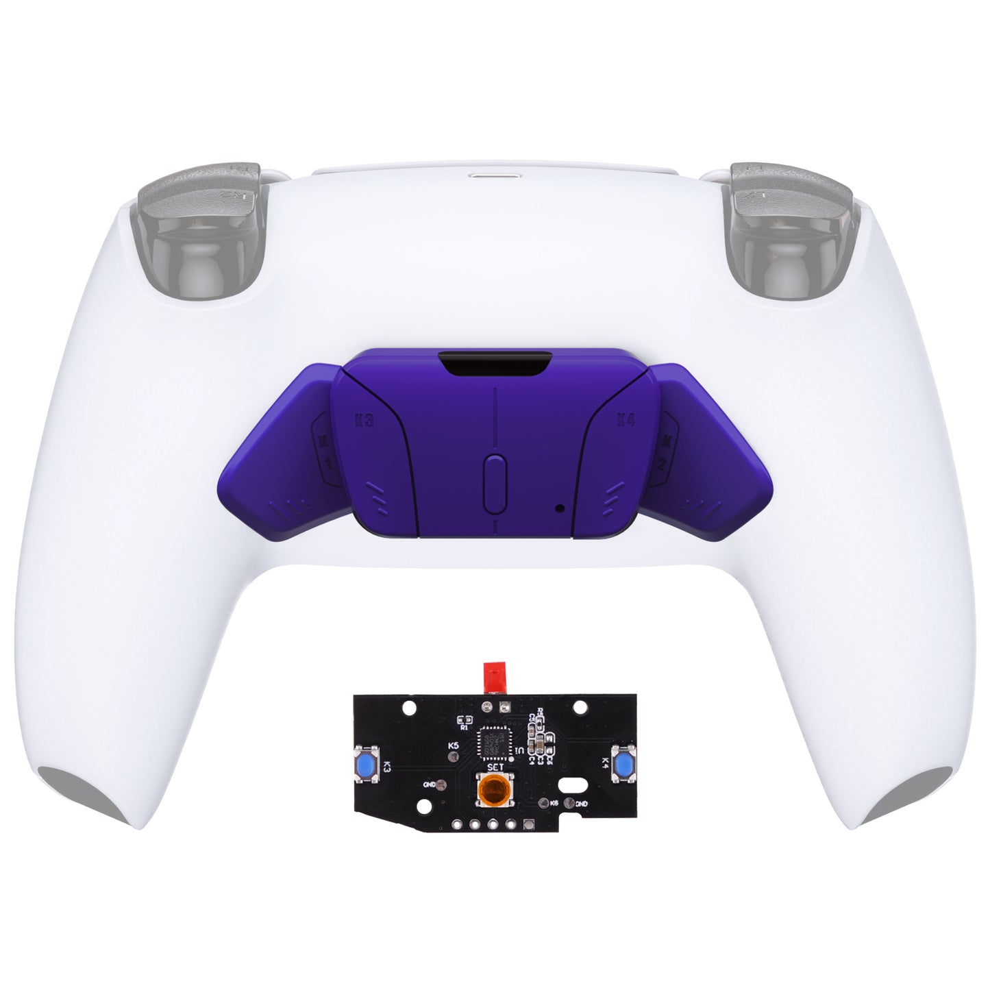 eXtremeRate Retail Turn RISE to RISE4 Kit – Redesigned Galactic Purple K1 K2 K3 K4 Back Buttons Housing & Remap PCB Board for PS5 Controller eXtremeRate RISE & RISE4 Remap kit - Controller & Other RISE Accessories NOT Included - VPFM5006P