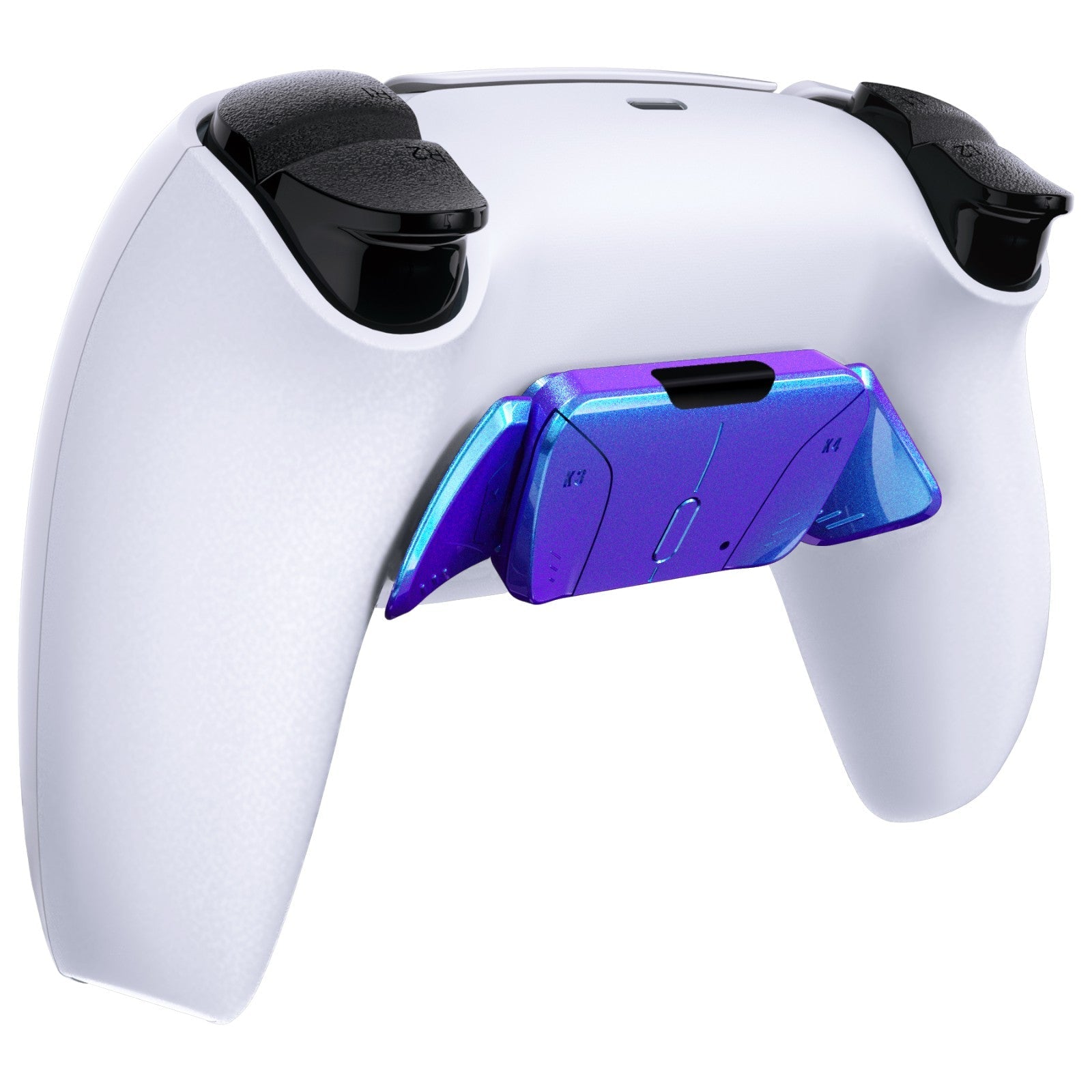 eXtremeRate Retail Chameleon Purple Blue Replacement Redesigned K1 K2 K3 K4 Back Buttons Housing Shell for ps5 Controller eXtremeRate RISE4 Remap Kit - Controller & RISE4 Remap Board NOT Included - VPFP3003