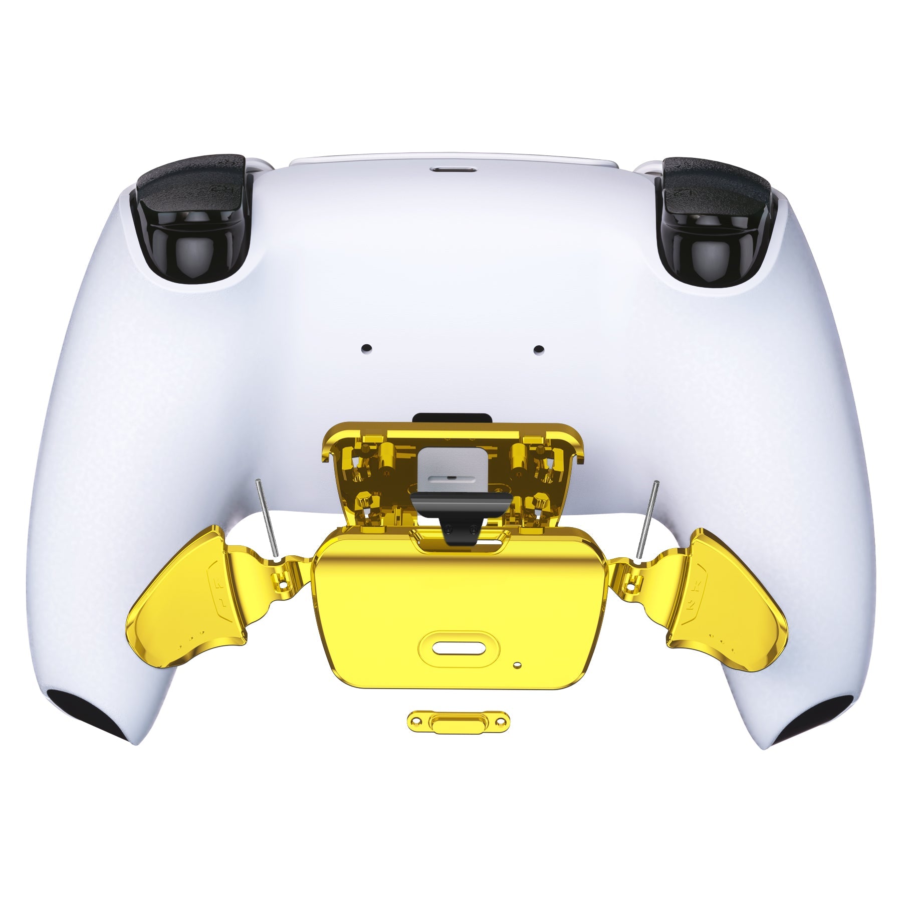 TCP Chrome Gold PS5 Controller with Black Buttons and Back Shell - The  Controller People