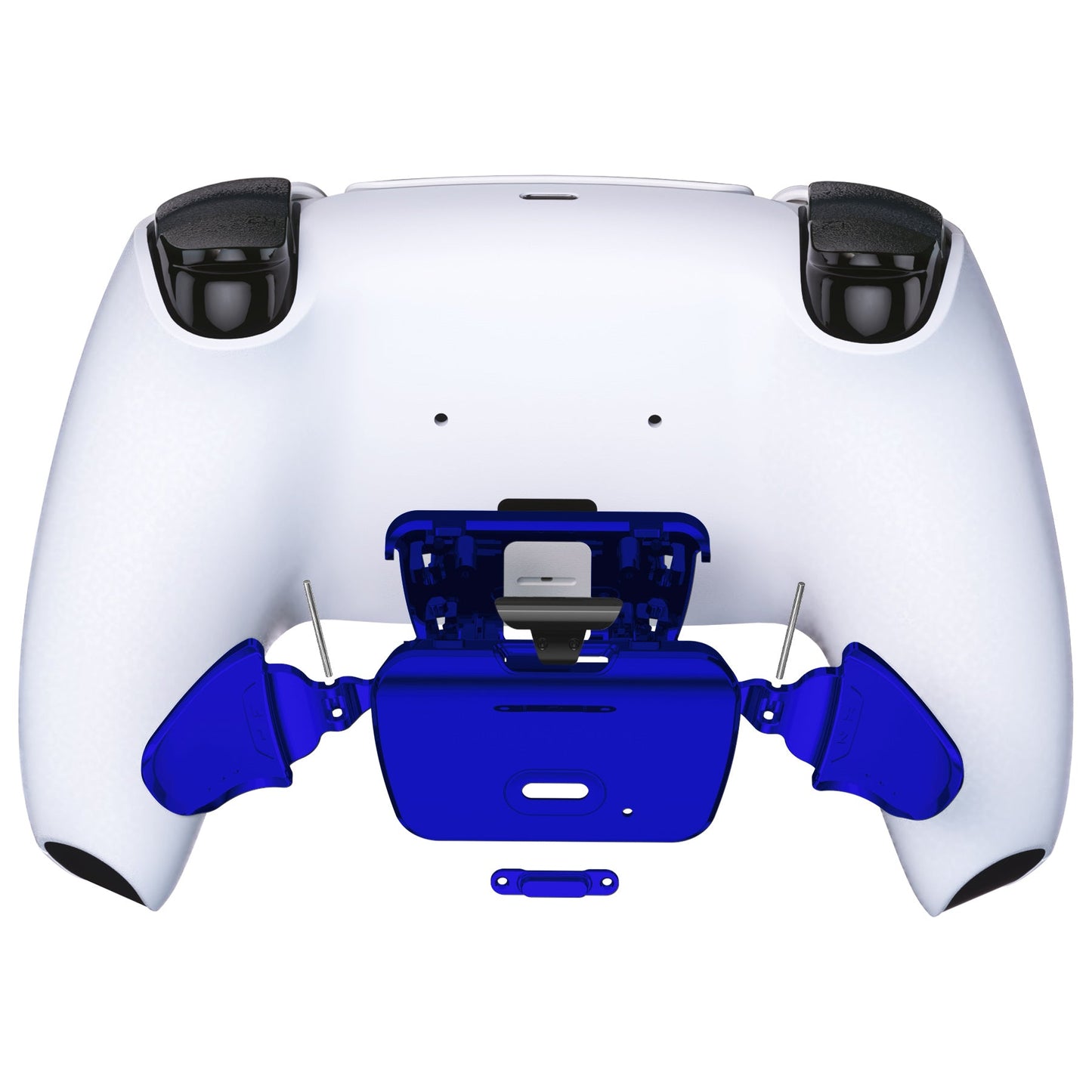 eXtremeRate Retail Chrome Blue Replacement Redesigned K1 K2 Back Button Housing Shell for ps5 Controller eXtremerate RISE Remap Kit - Controller & RISE Remap Board NOT Included - WPFD4004